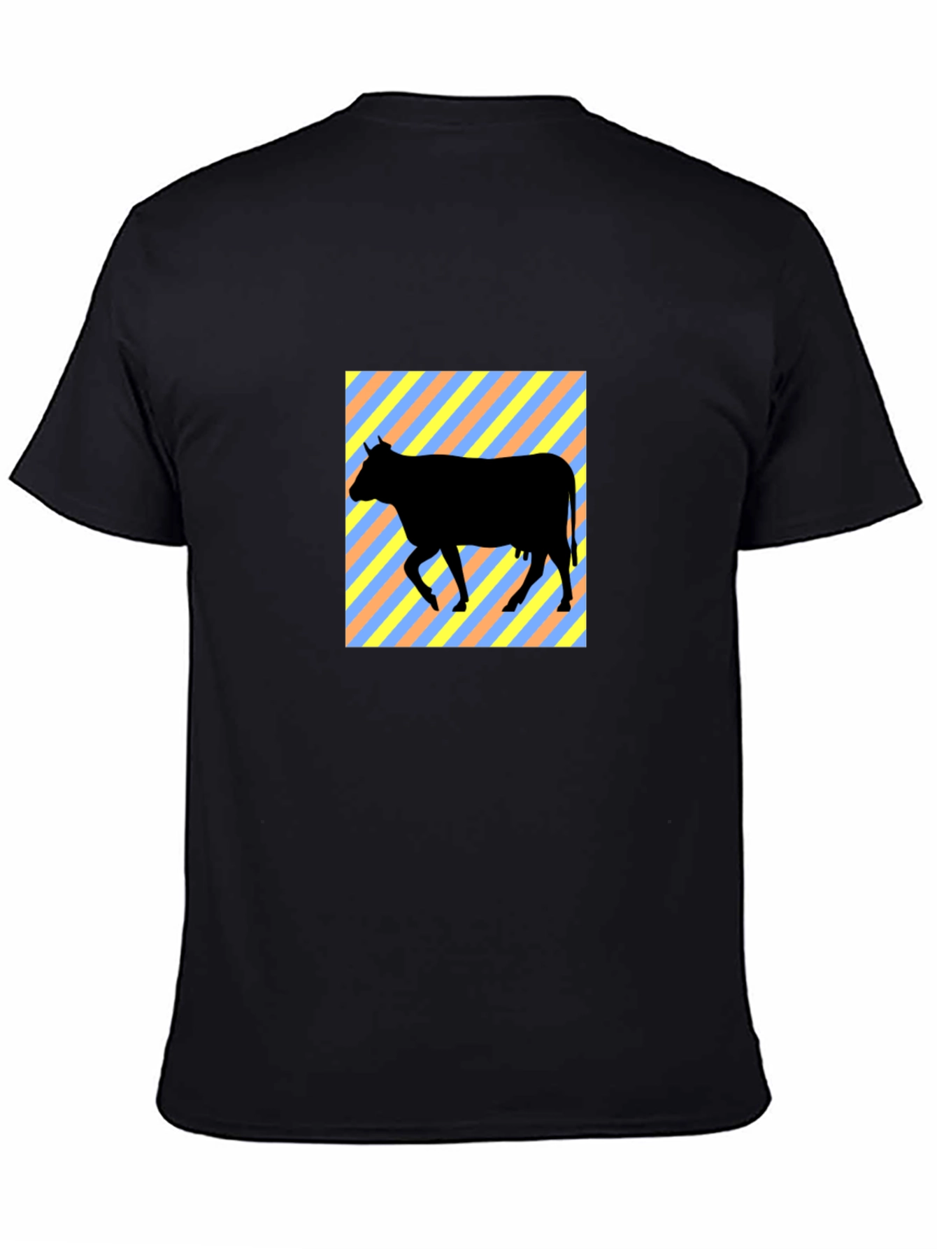 Black Cow Silhouette Graphic Tee - Black view 4