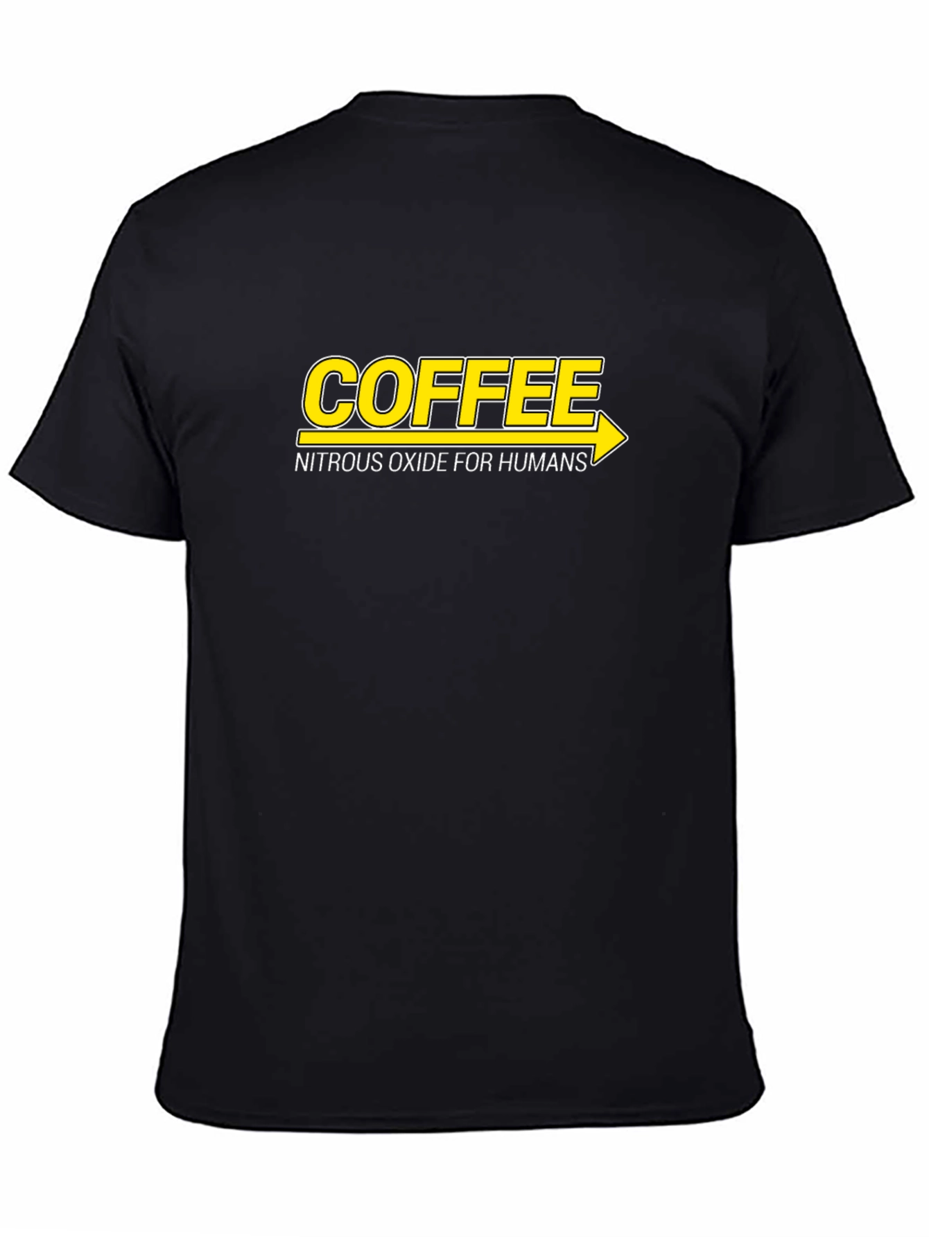 Black Coffee Nitrous Oxide Humor T-Shirt view 4