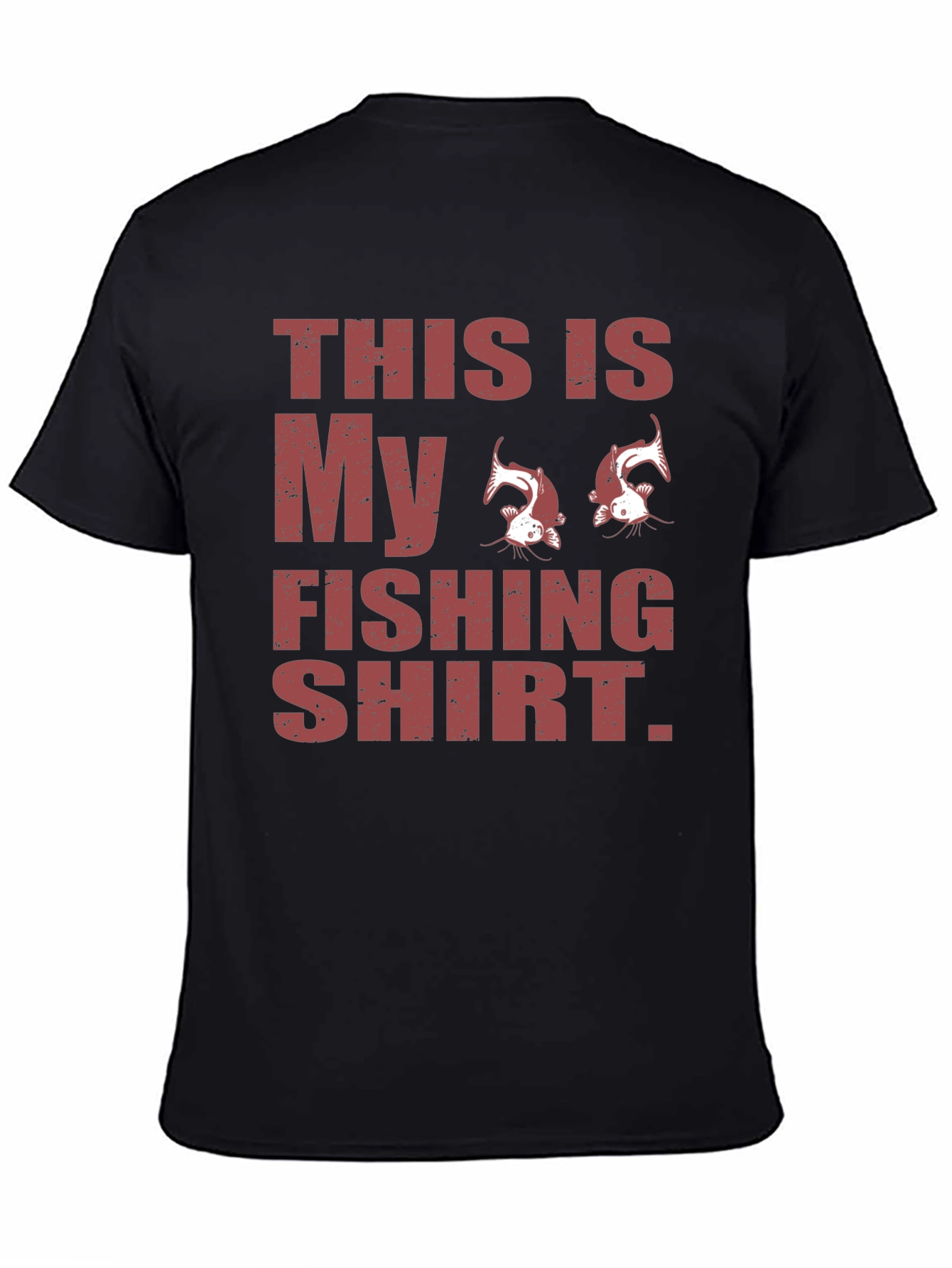 Black Funny Fishing Shirt - Men's Novelty Graphic Tee view 4
