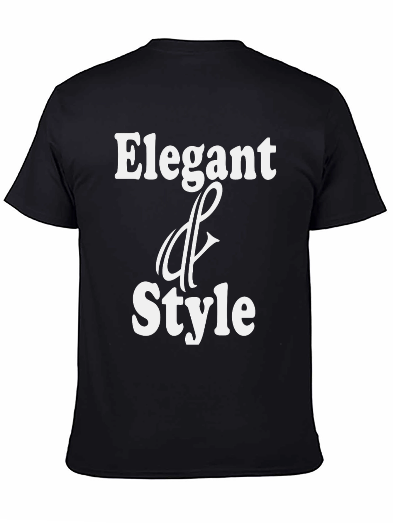 Black Elegant Style Black T-Shirt view 4