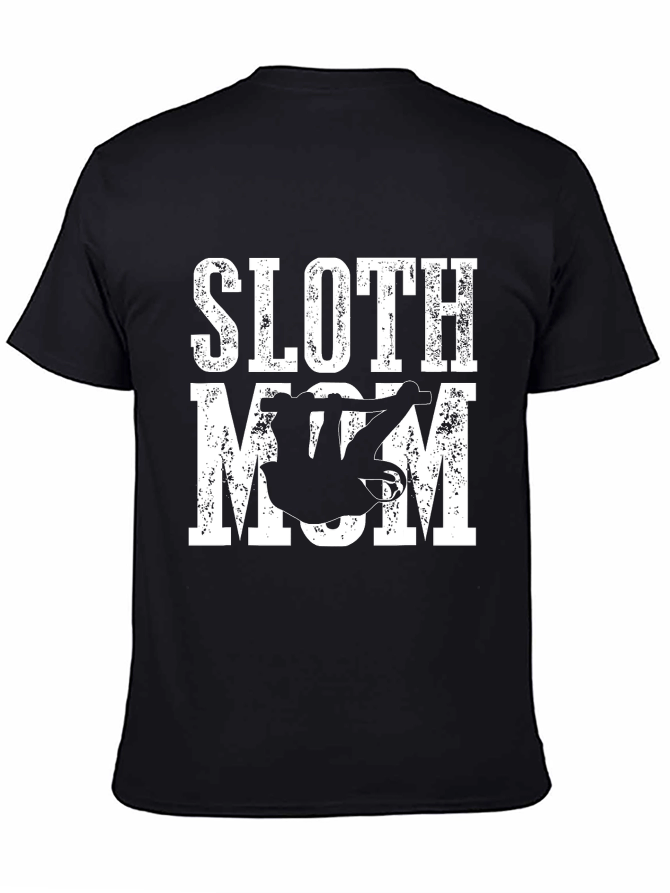 Black Sloth Mom T-Shirt - Cute Graphic Tee view 4