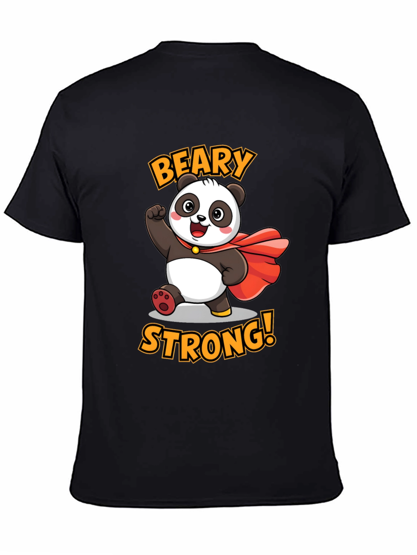Black Beary Strong Panda Graphic Tee view 4