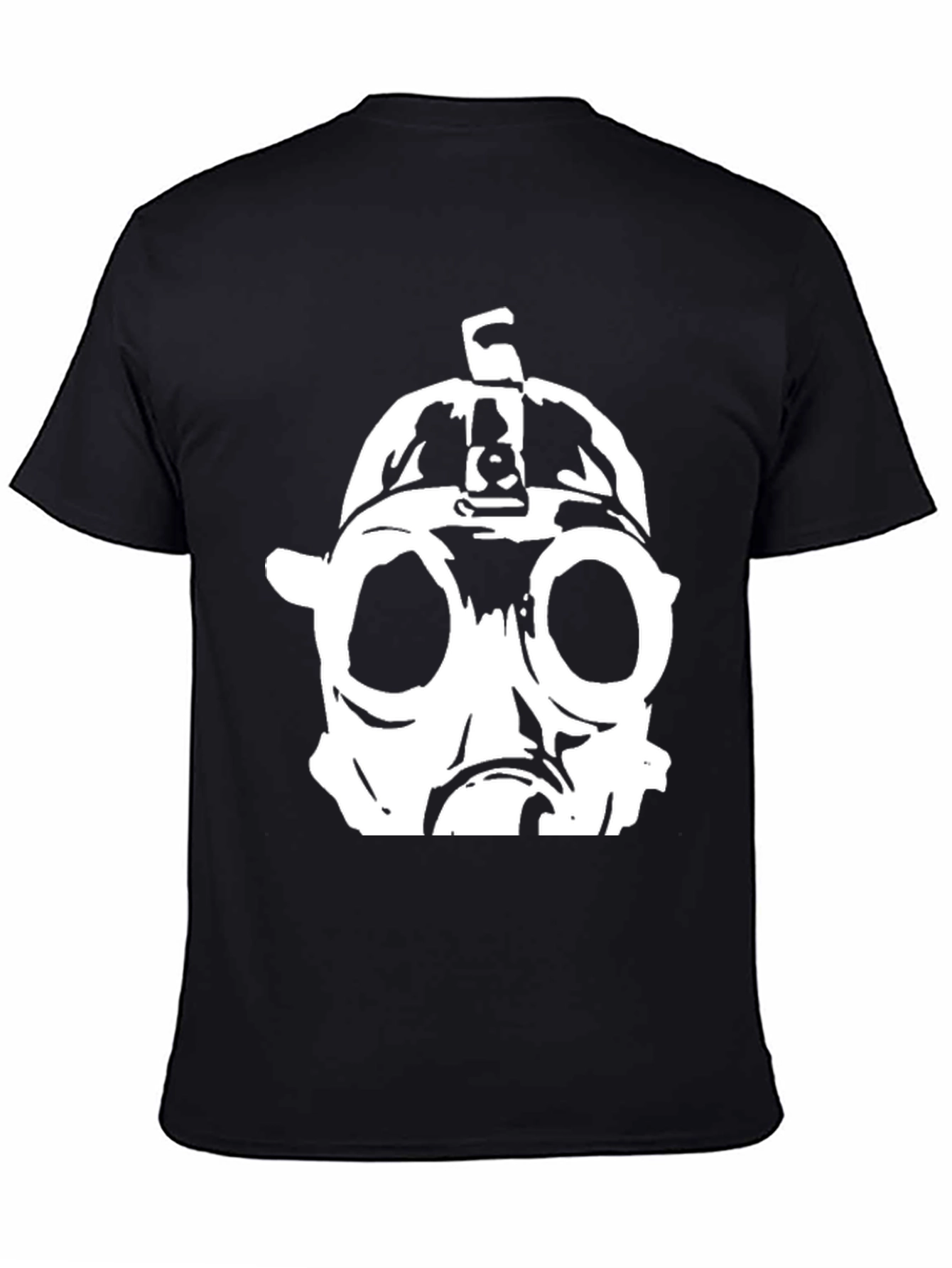 Black Gas Mask Graphic Tee - Bold Statement Shirt view 4