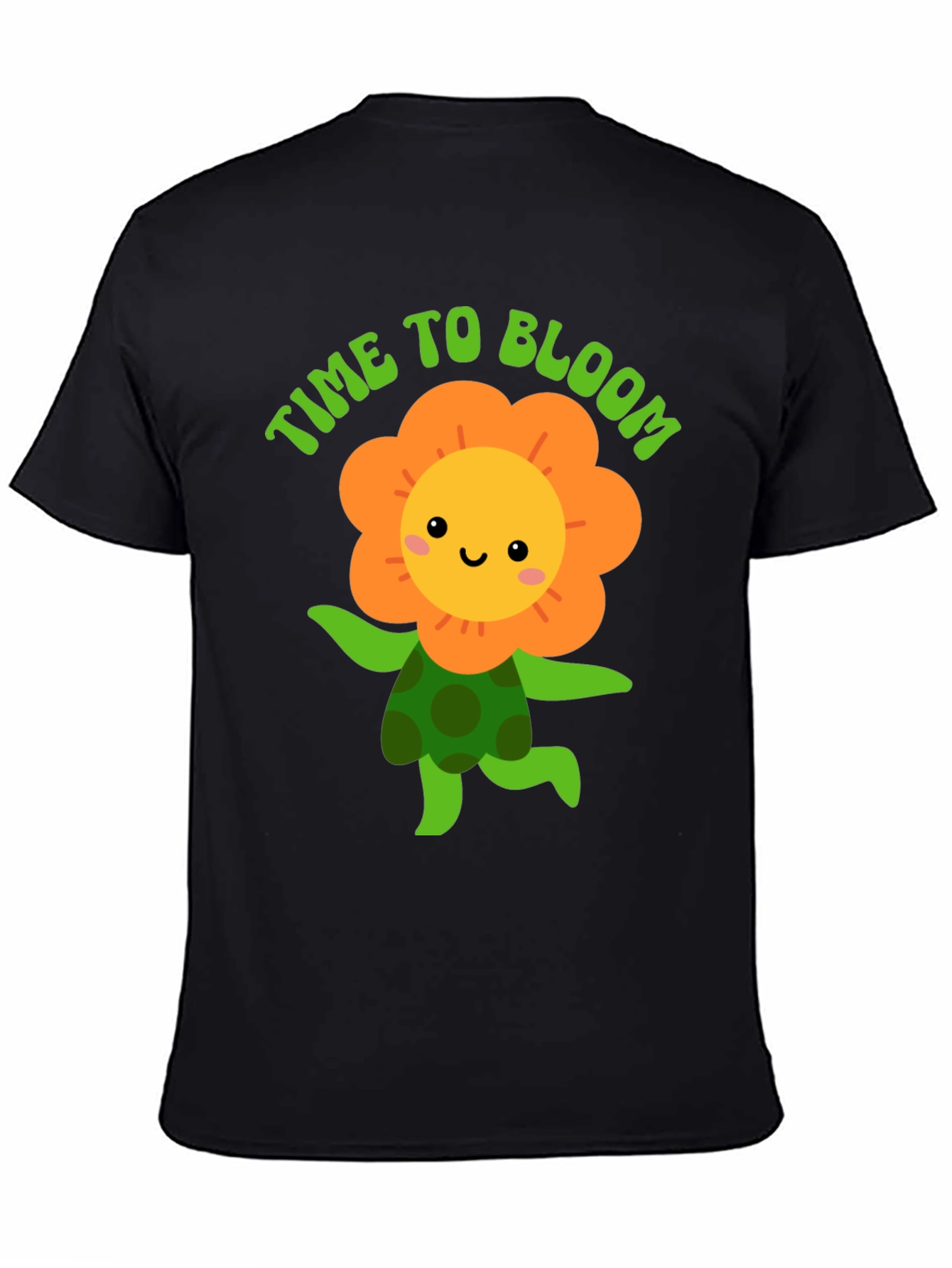 Black Time to Bloom Graphic T-Shirt view 4