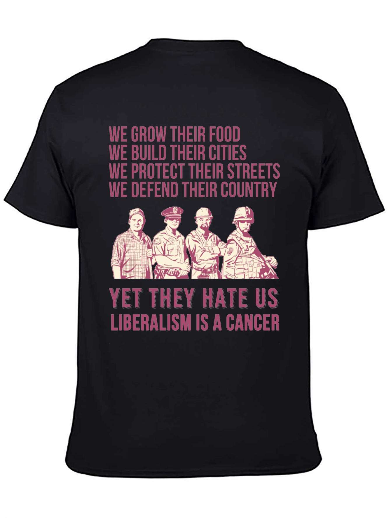 Black We Grow Their Food Graphic T-Shirt view 4