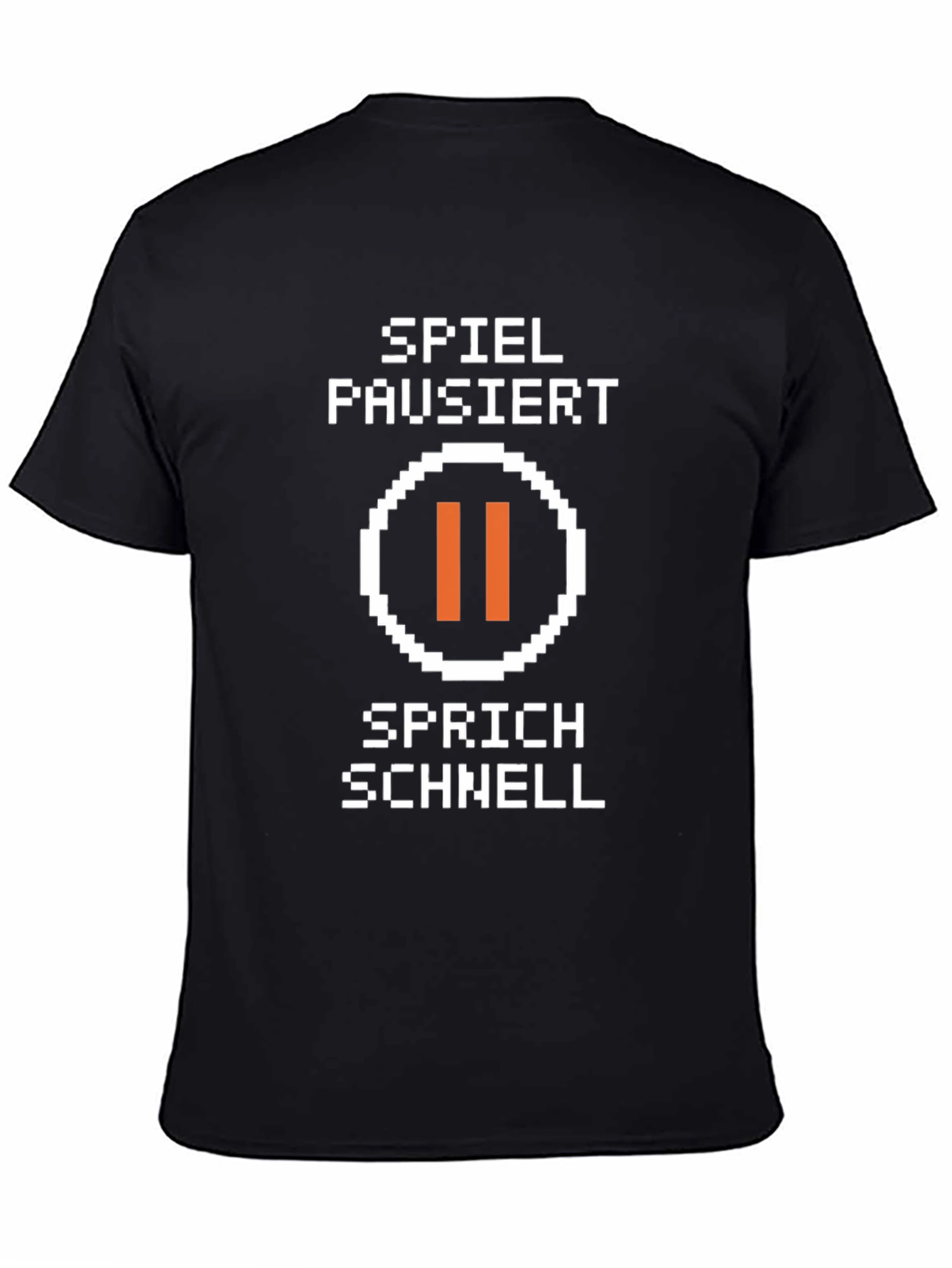 Black Spiel Pausiert Gamer T-Shirt - Black view 4