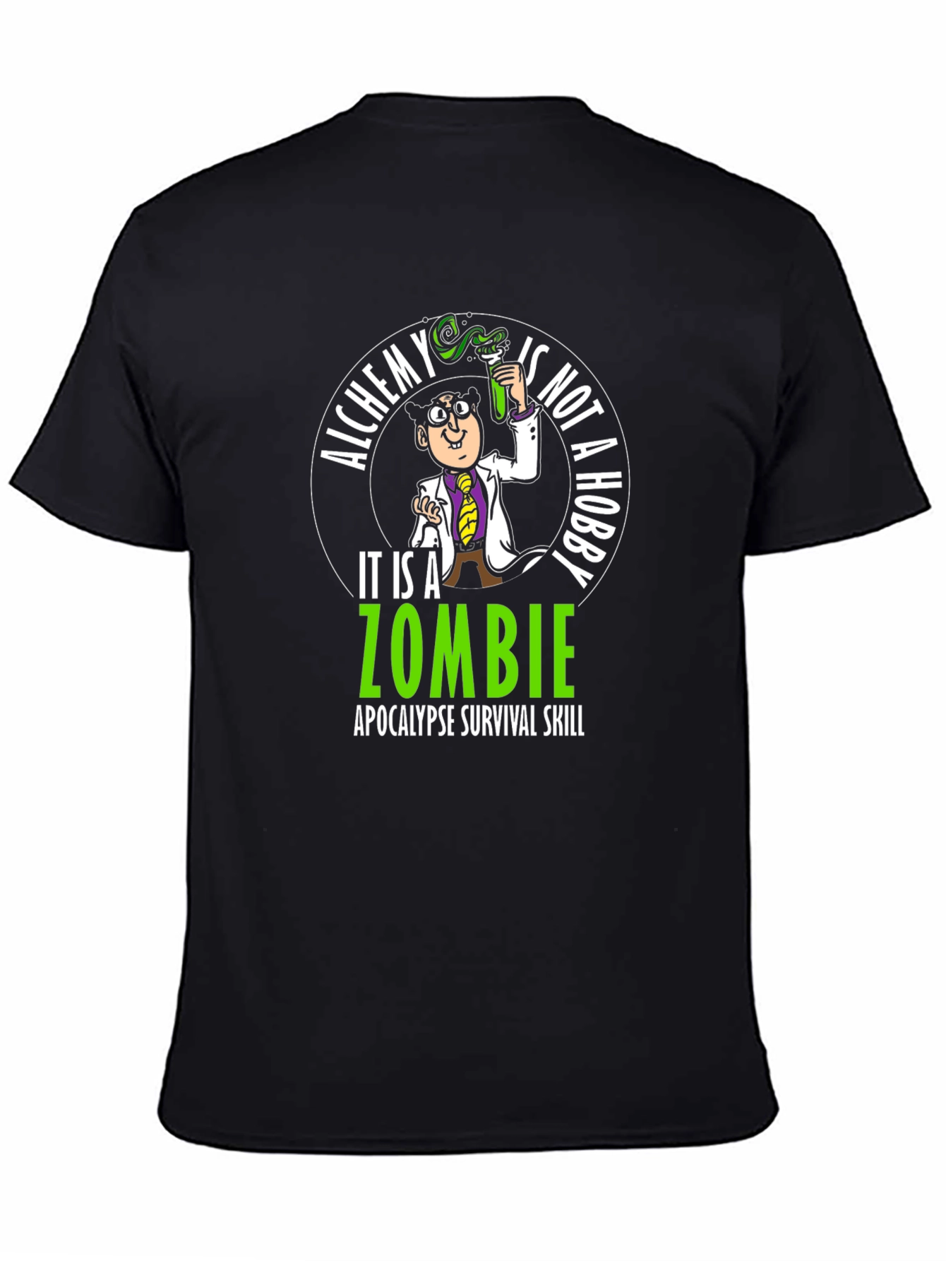 Black Alchemy Zombie Apocalypse Survival T-Shirt view 4