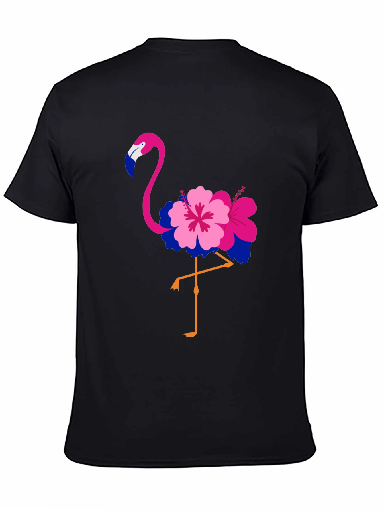 Black Bisexual Pride Flamingo T-Shirt view 4