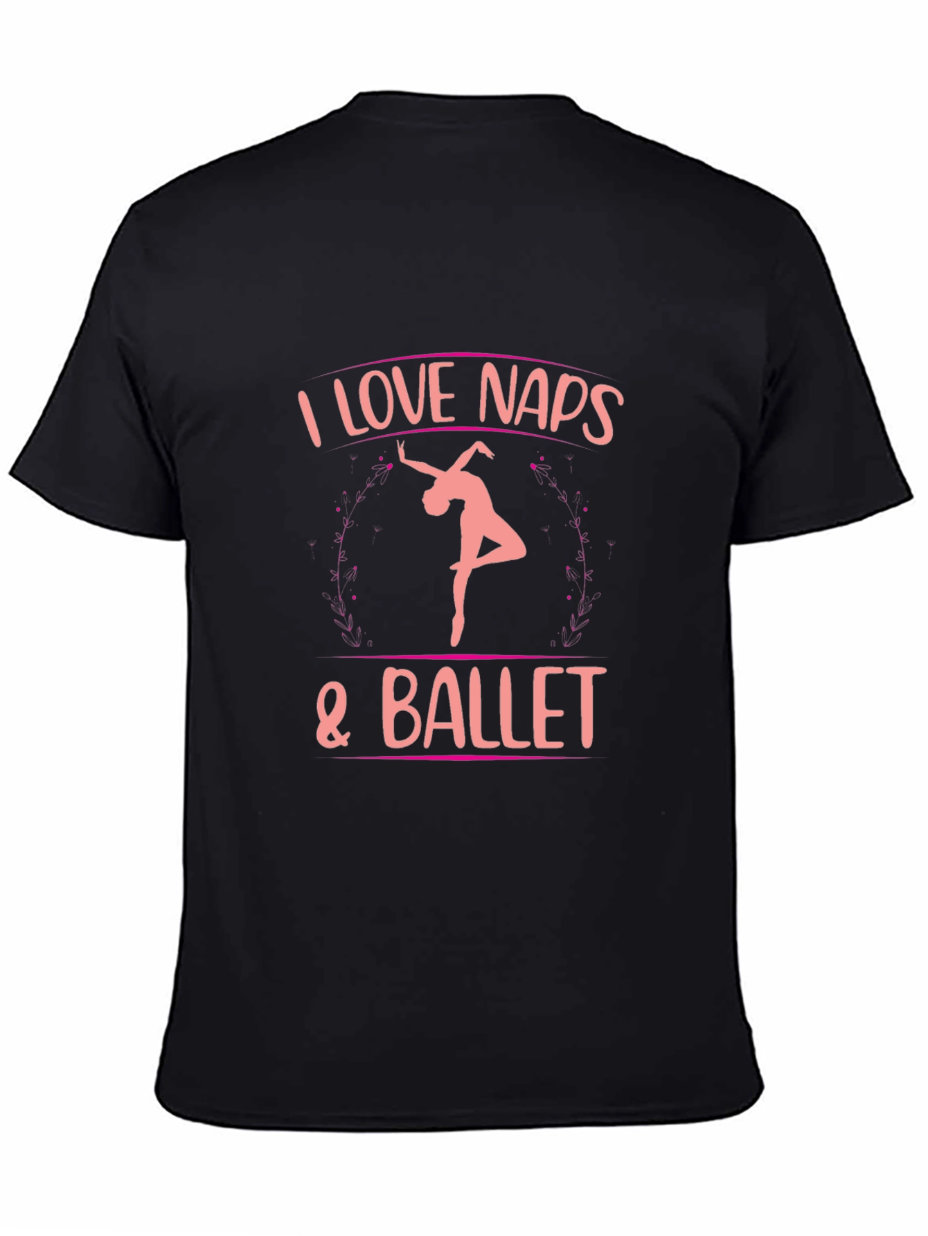 Black I Love Naps & Ballet Graphic T-Shirt view 4