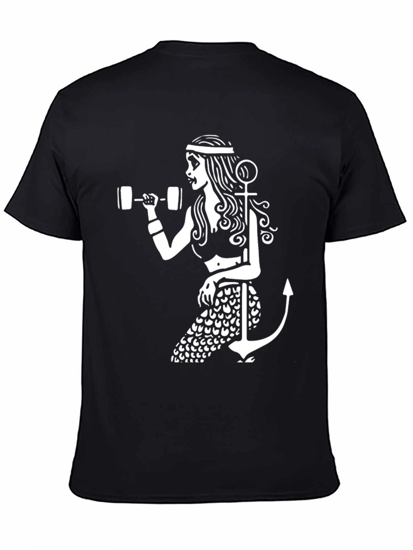 Mermaid Lifting Weights Graphic T-Shirt - 4