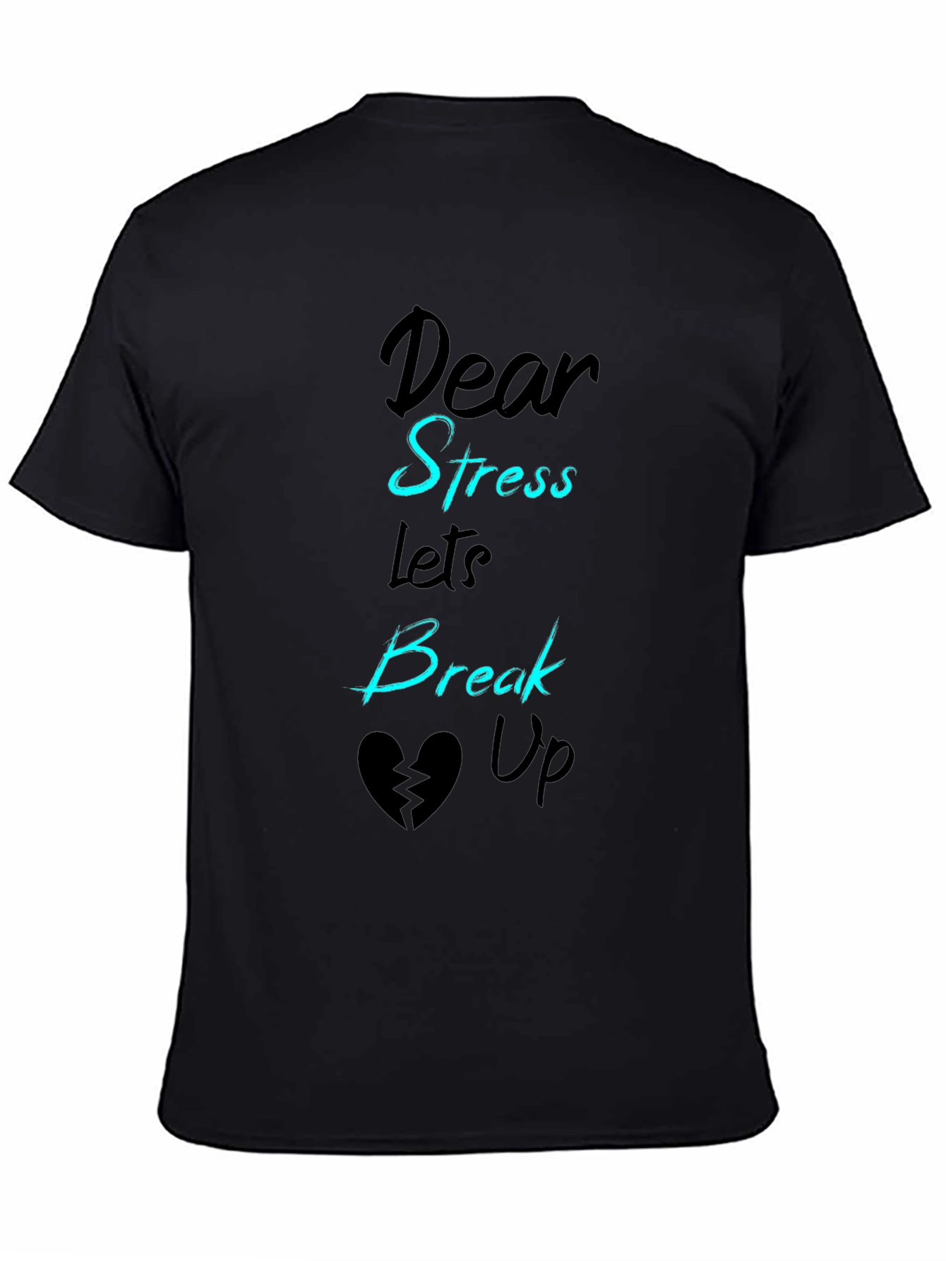 Black Dear Stress Break Up T-Shirt view 4