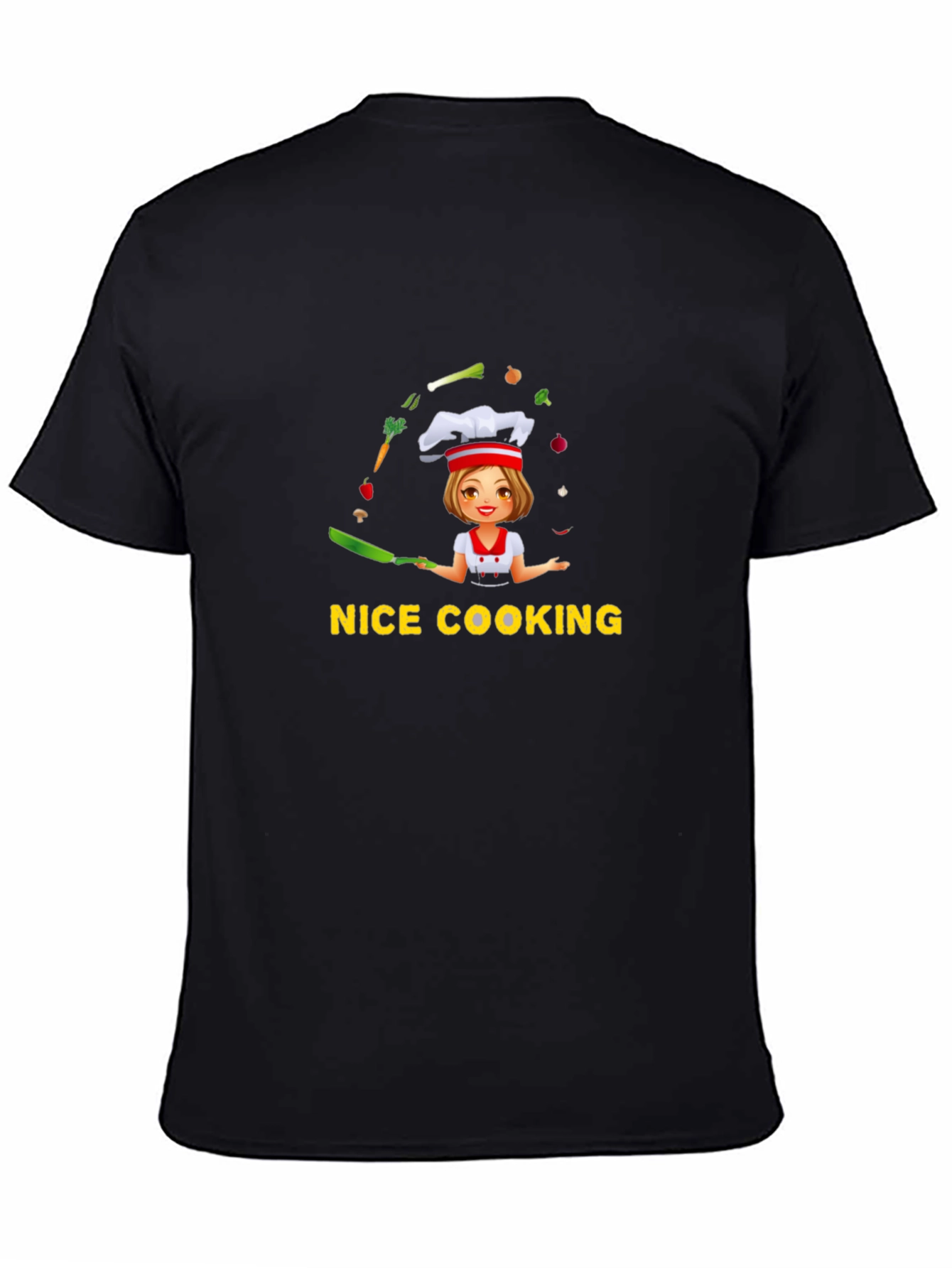 Black Funny Cooking T-Shirt - Chef Design view 4
