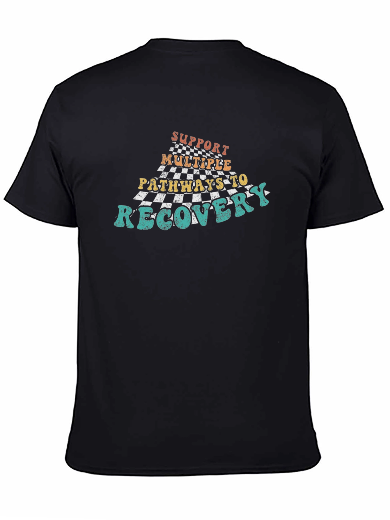 Black Support Multiple Pathways to Recovery Tee view 4
