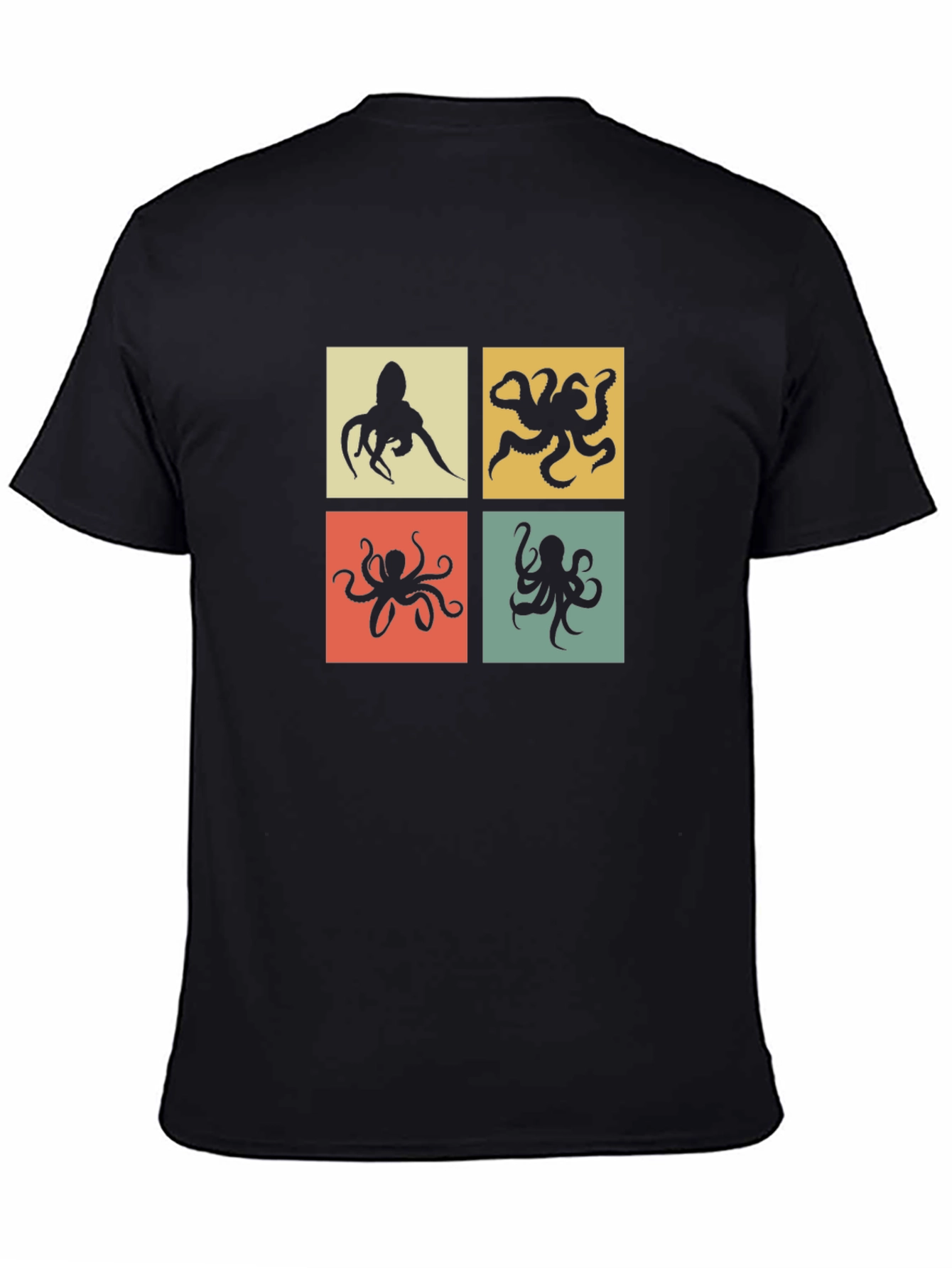 Black Retro Octopus T-Shirt - Black view 4