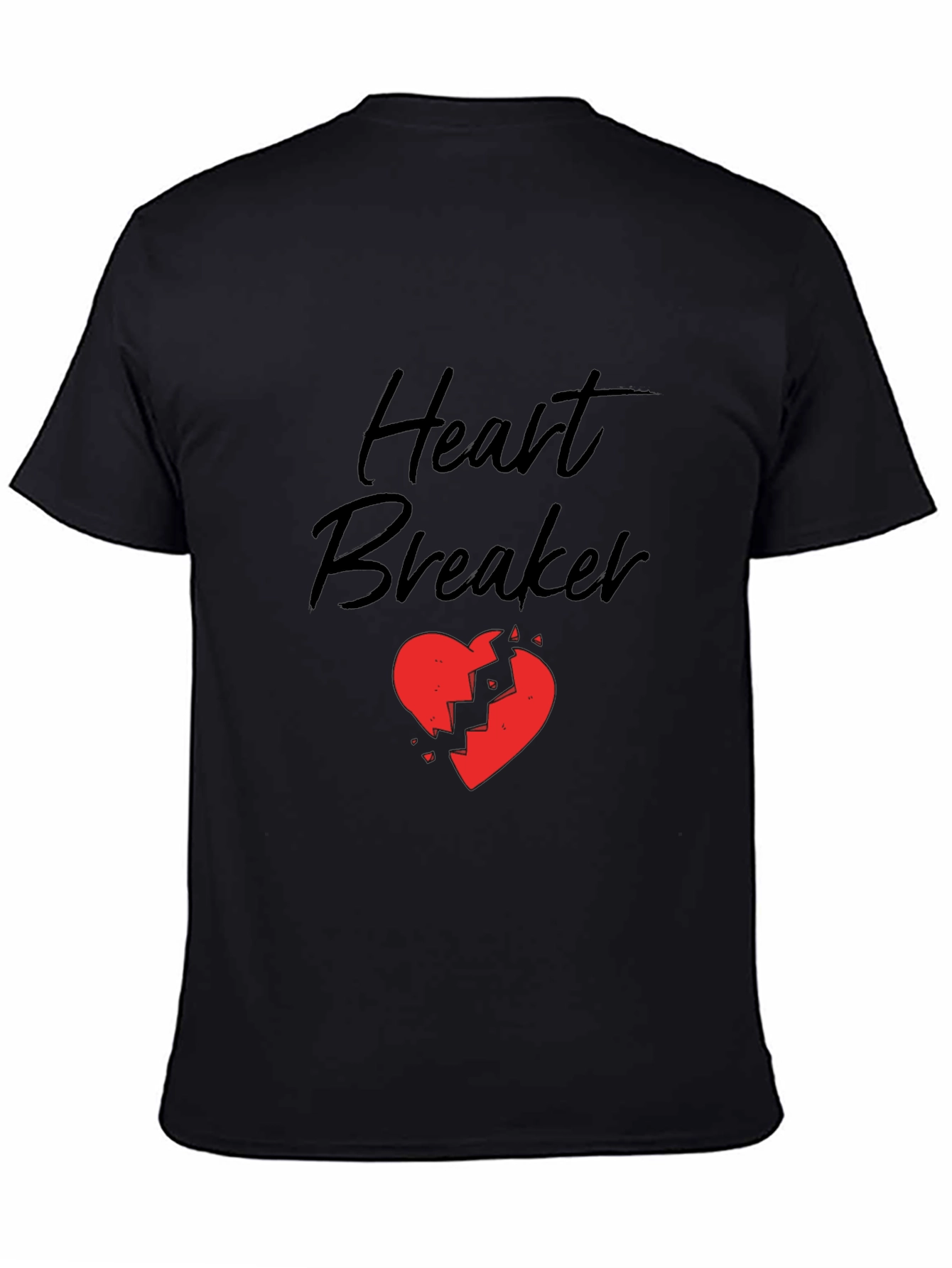 Black Heart Breaker Graphic Tee - Black view 4