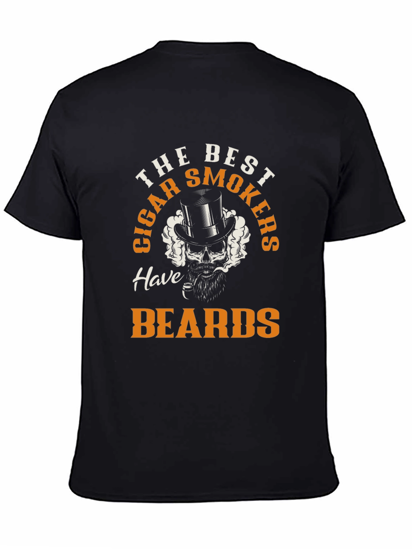 Black Cigar Smokers with Beards T-Shirt view 4