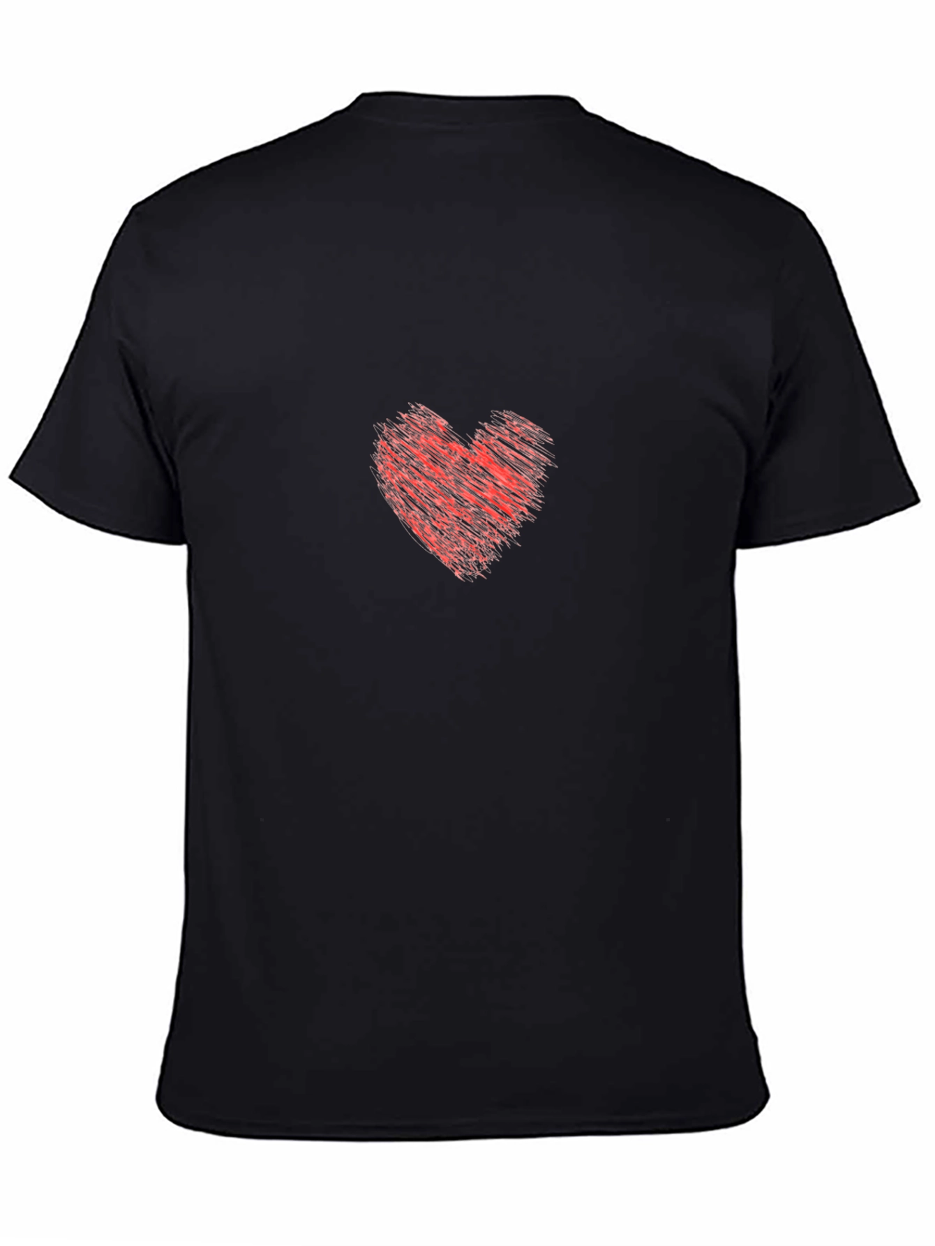 Black Heart Graphic Tee - Soft Cotton Blend Casual Wear view 4