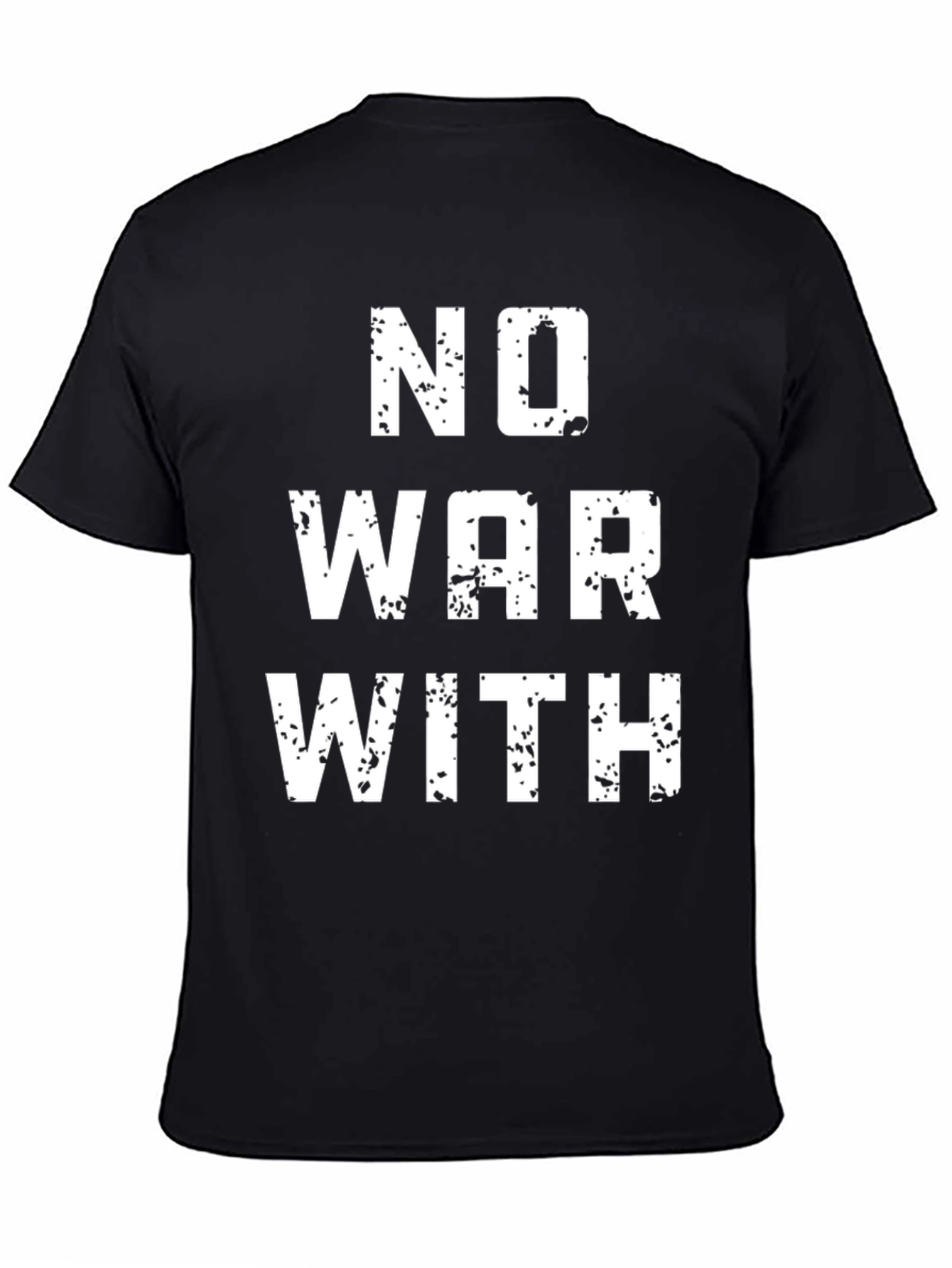 Black No War With T-Shirt - Black Graphic Tee view 4