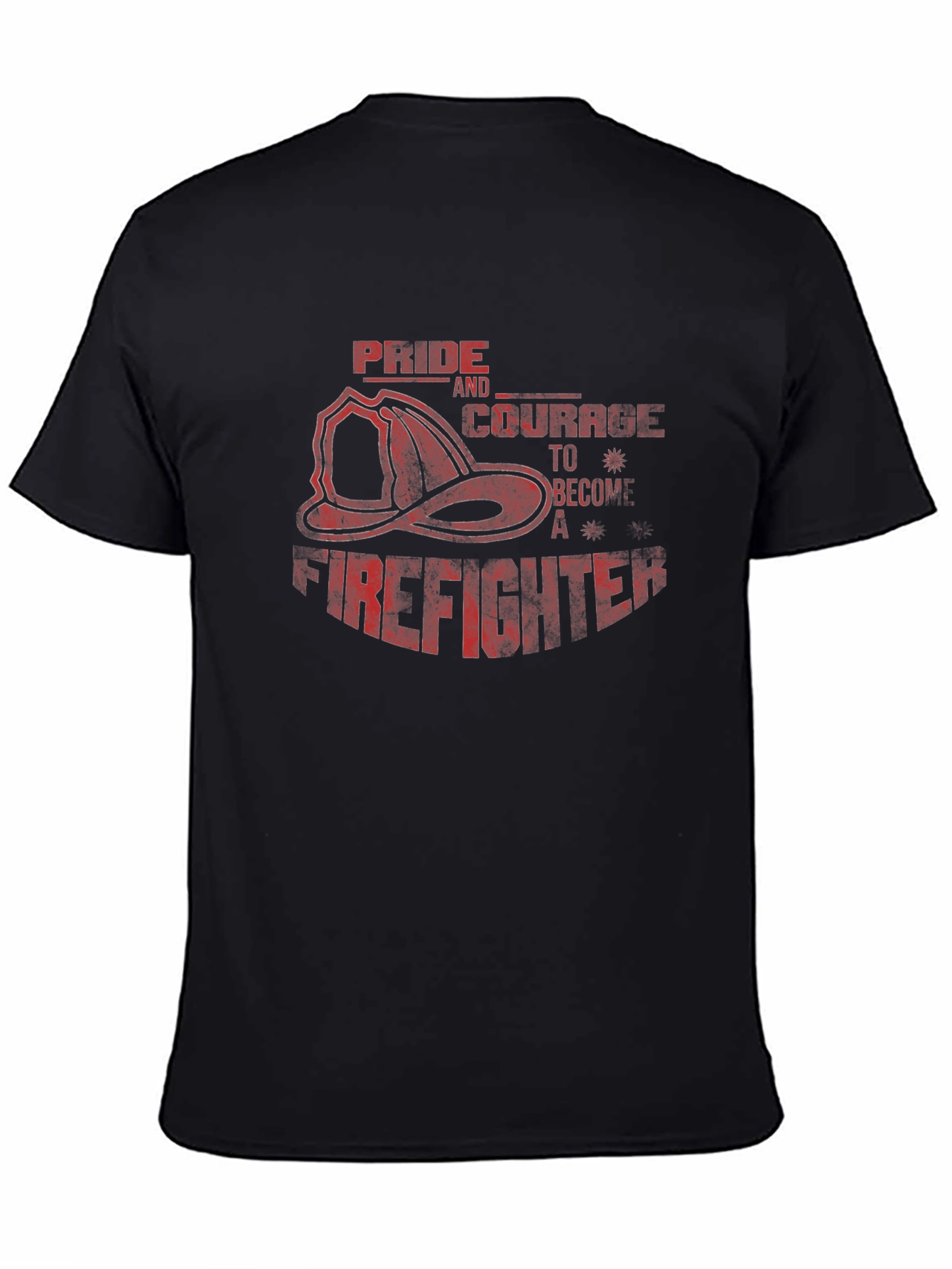 Black Firefighter Pride Black T-Shirt view 4