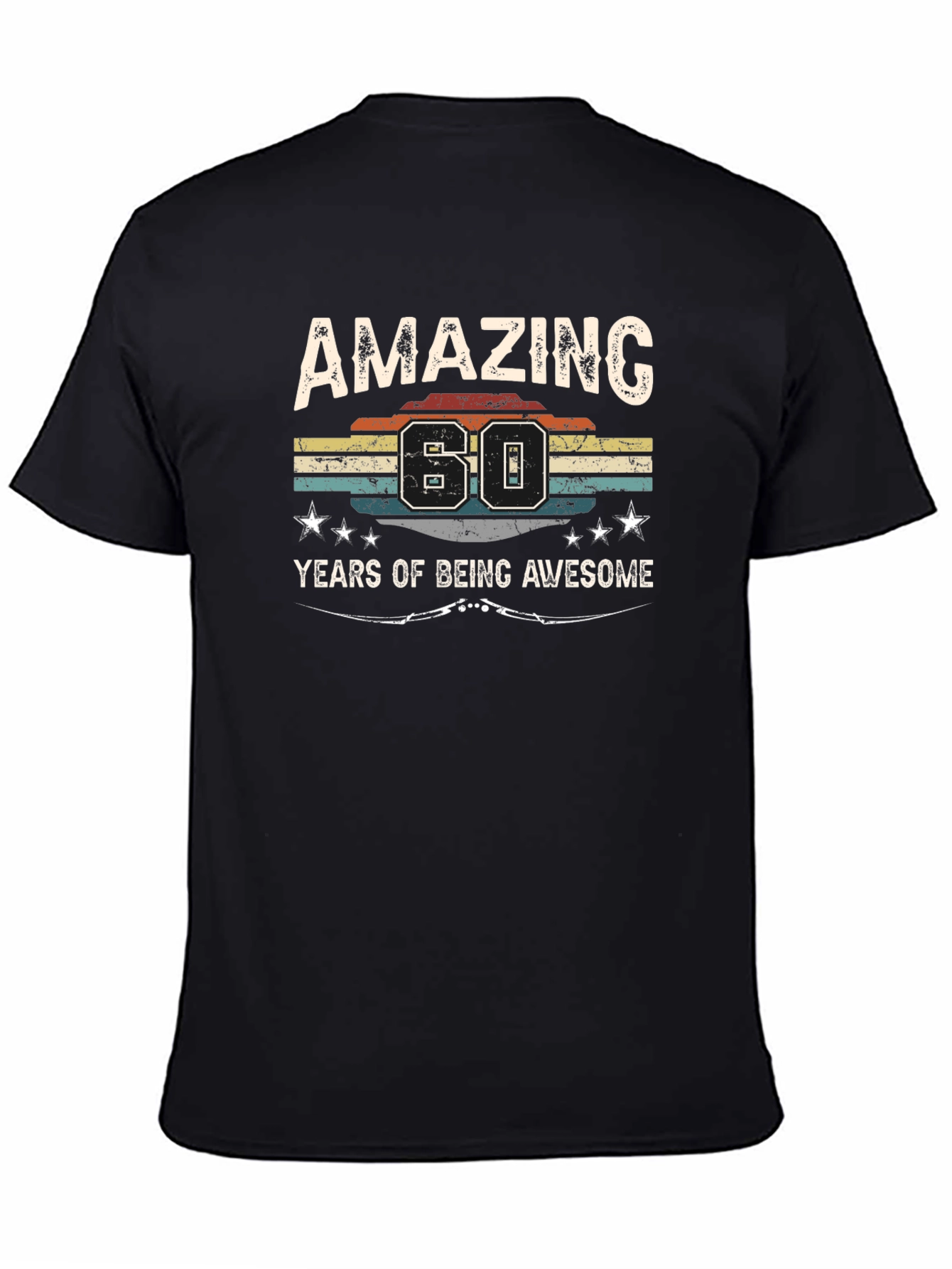 Black Amazing 60 Years T-Shirt view 4
