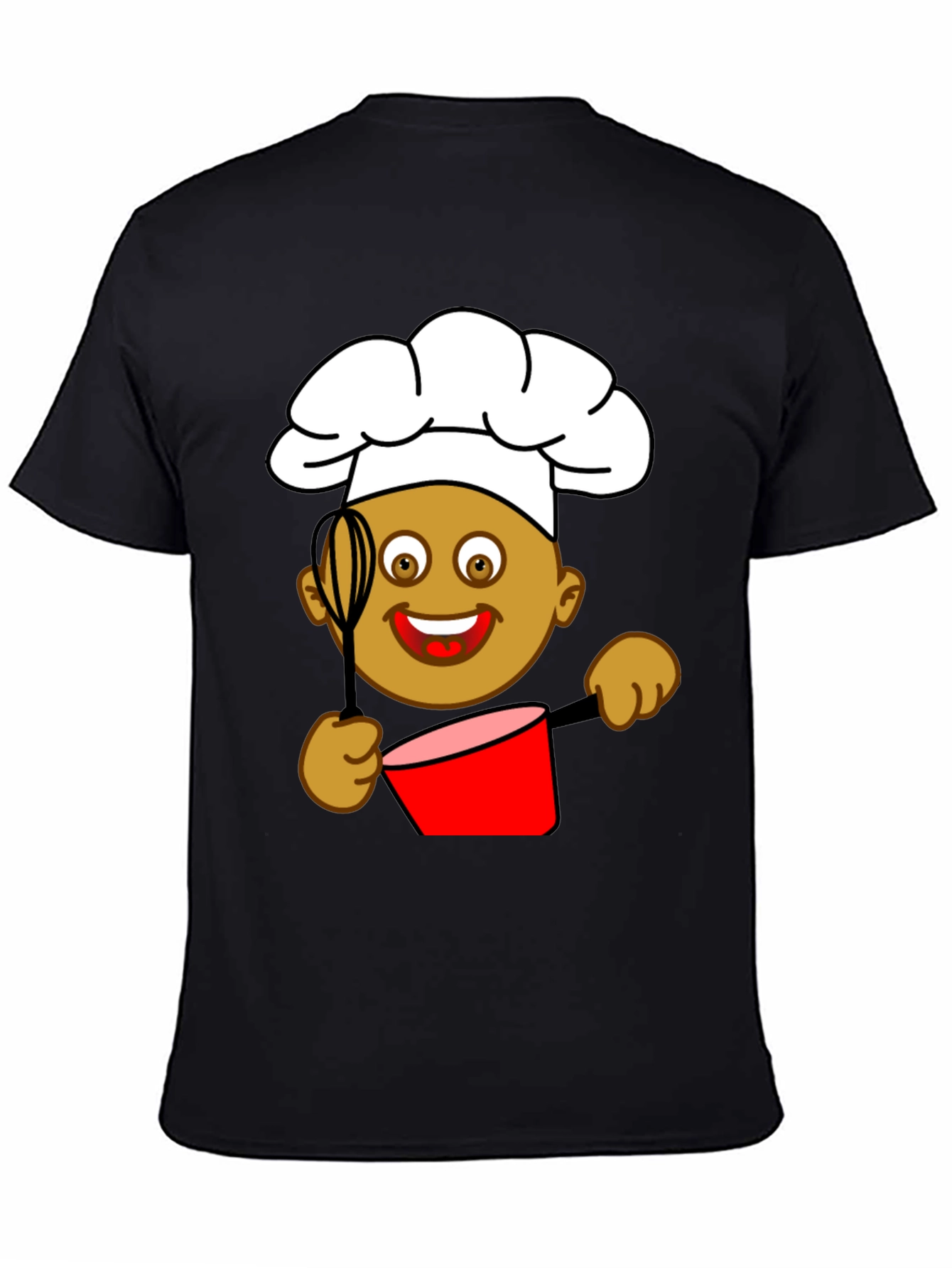 Black Chef Cartoon Graphic Tee view 4