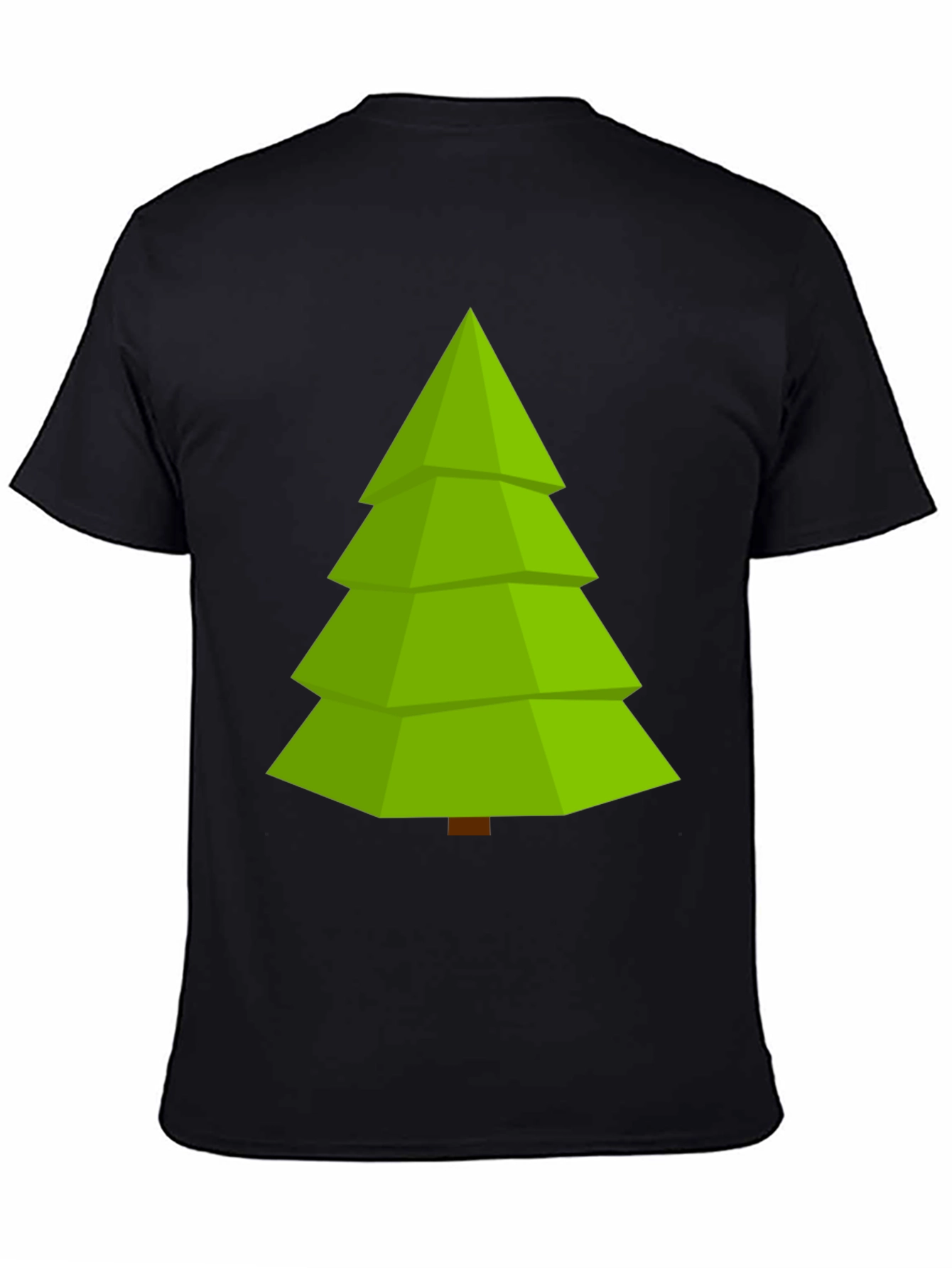 Black Christmas Tree Graphic Tee - Holiday Style view 4