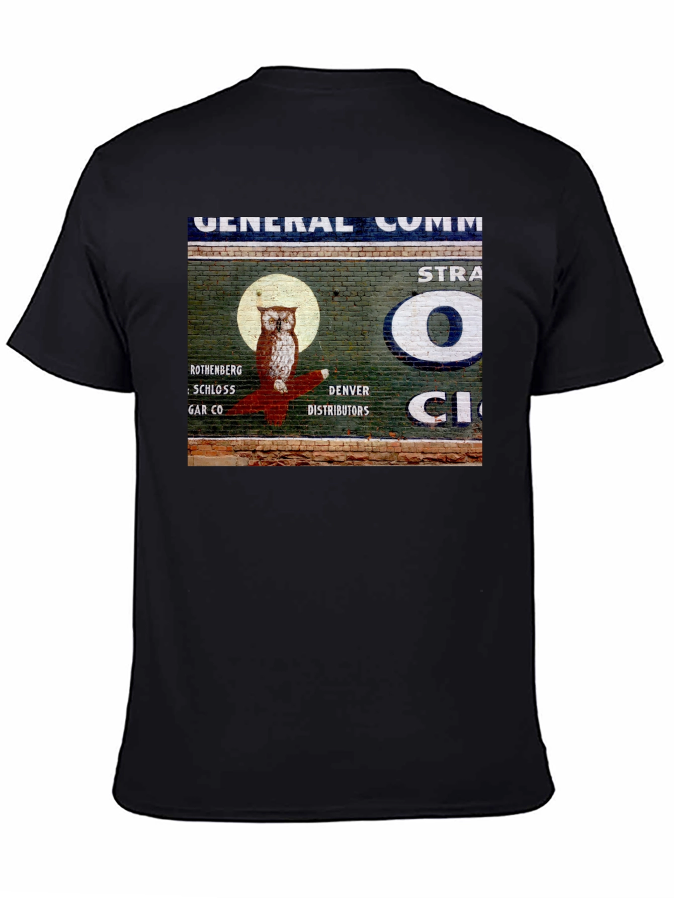 Black Owl Cigar T-Shirt - Vintage Retro Cool Tee view 4