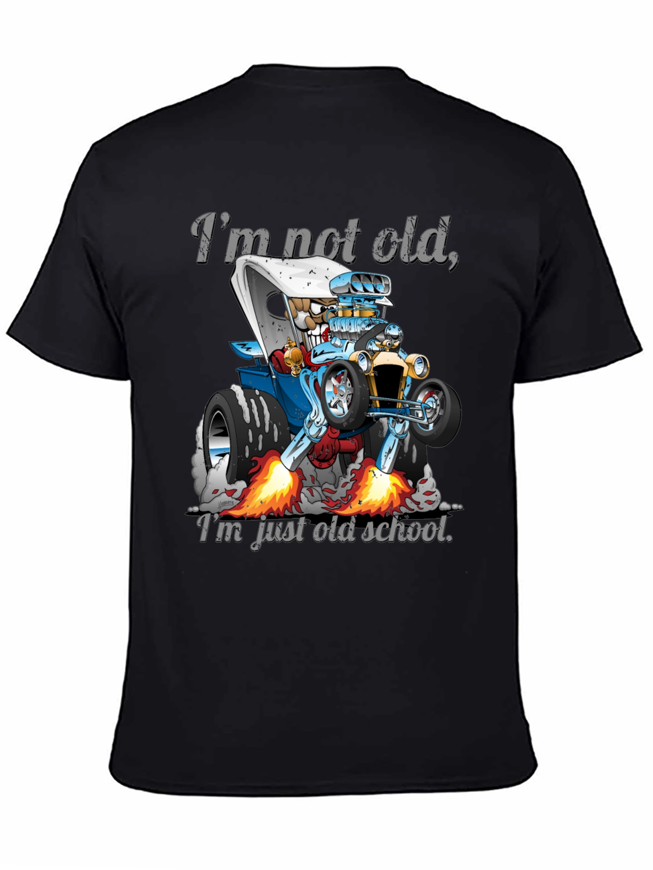 Black I'm Not Old, Just Old School Car T-Shirt view 4