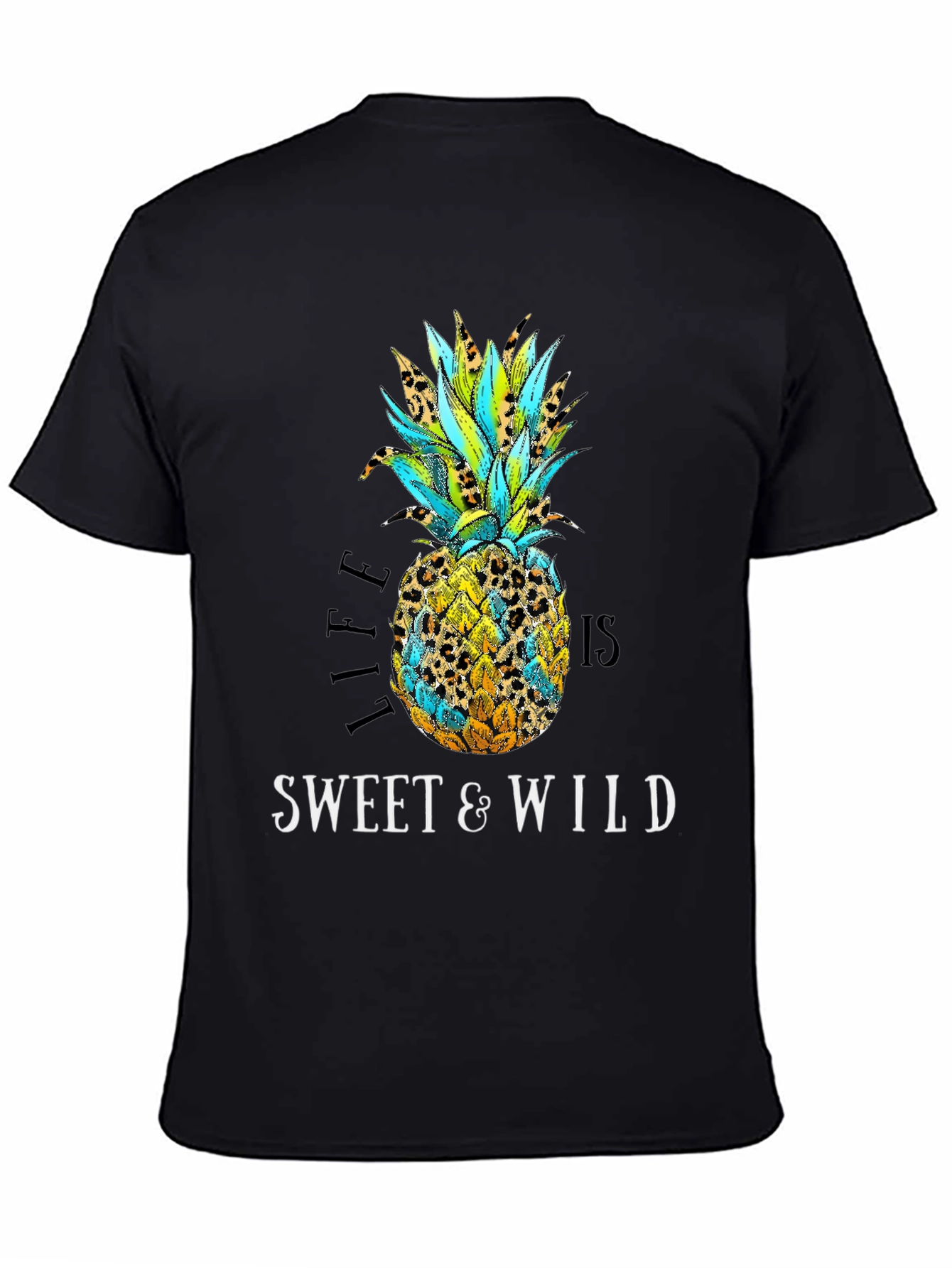 Black Sweet & Wild Pineapple Graphic Tee view 4