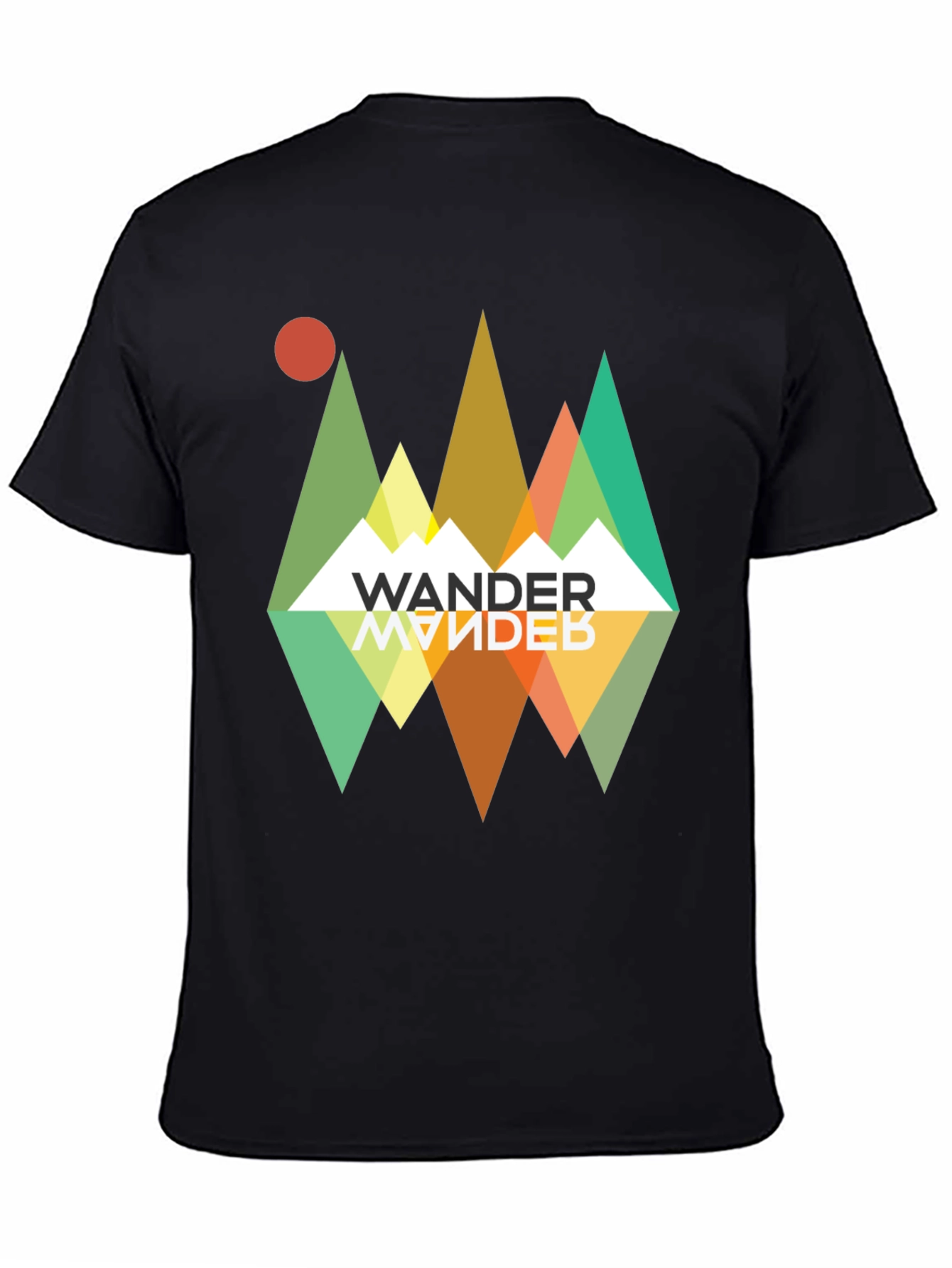 Black Wander Graphic Tee - Retro Mountain Adventure view 4