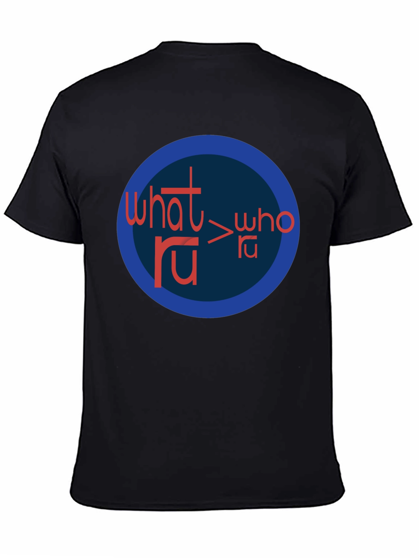 Black What RU > Who RU Graphic Tee - Black view 4