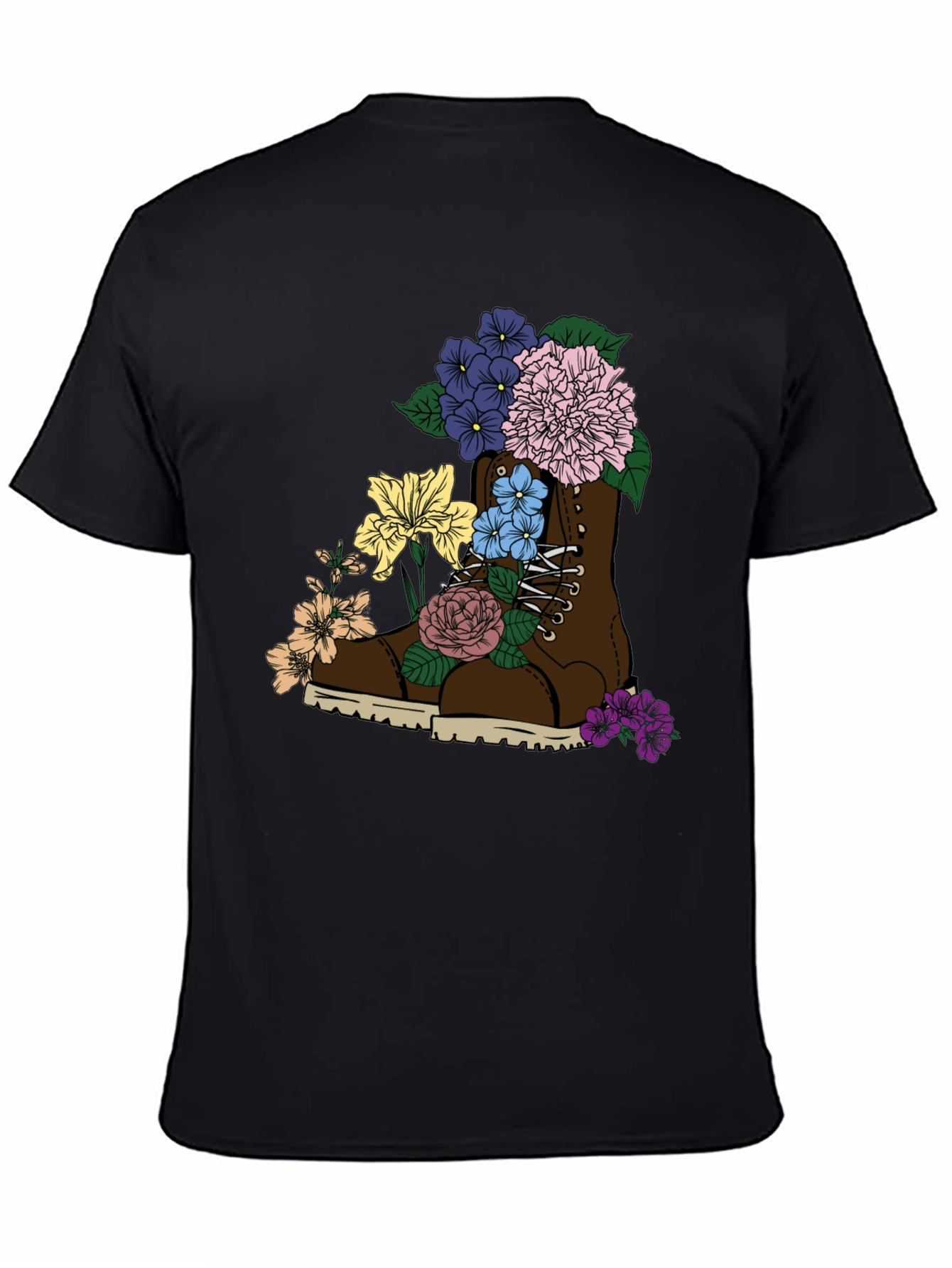 Floral Boot T-Shirt: Unique Graphic Tee - 4