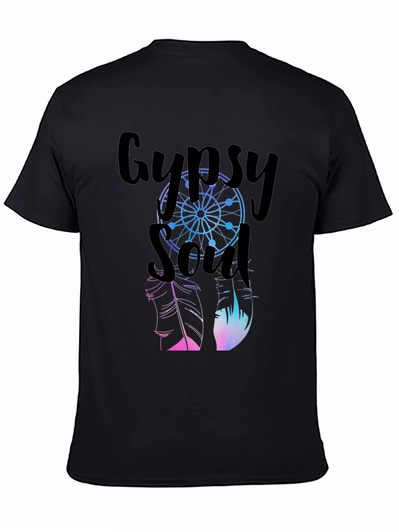 Black Gypsy Soul Graphic T-Shirt - Casual Style view 4