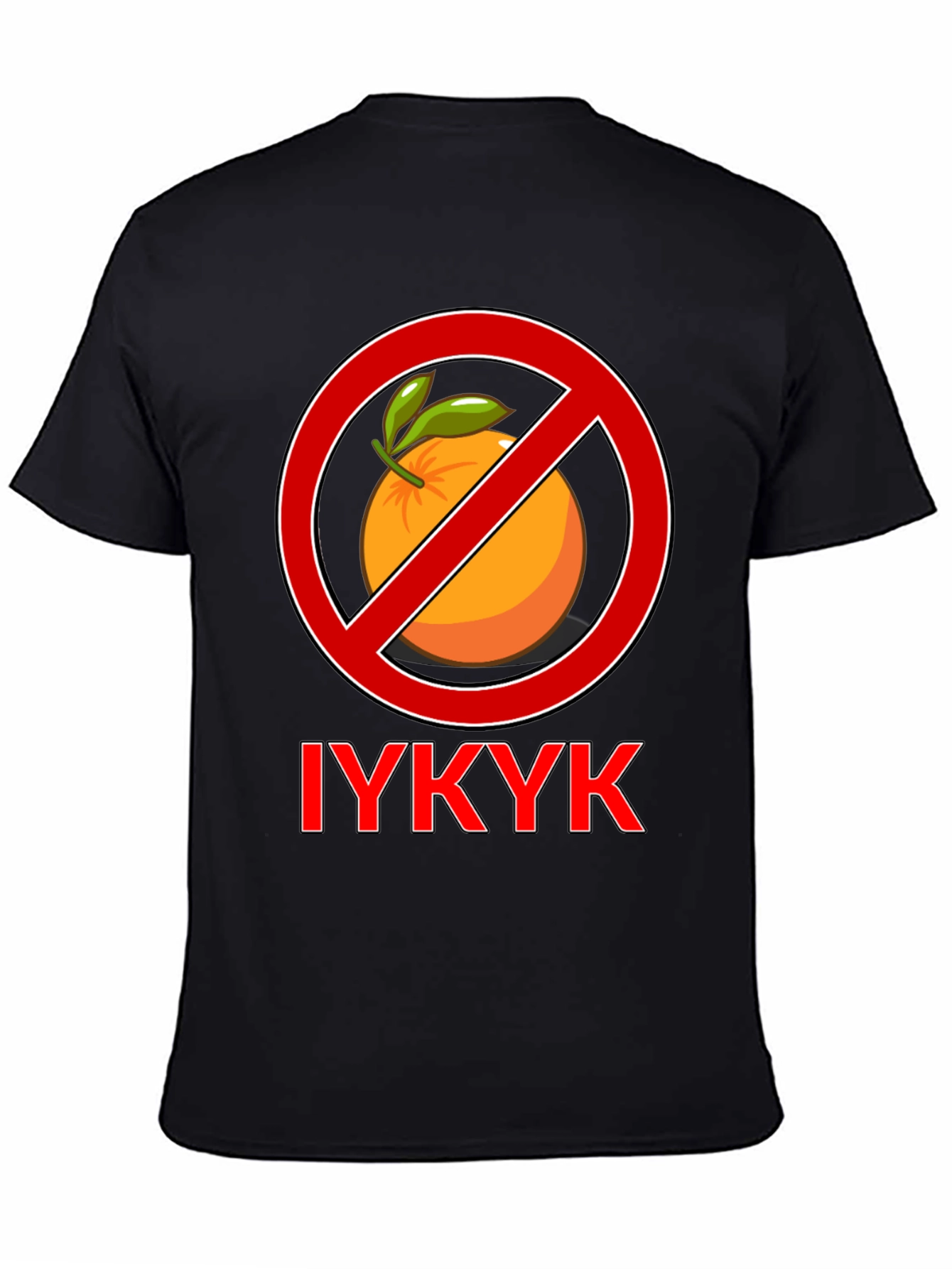 Black IYKYK No Orange Graphic Tee view 4