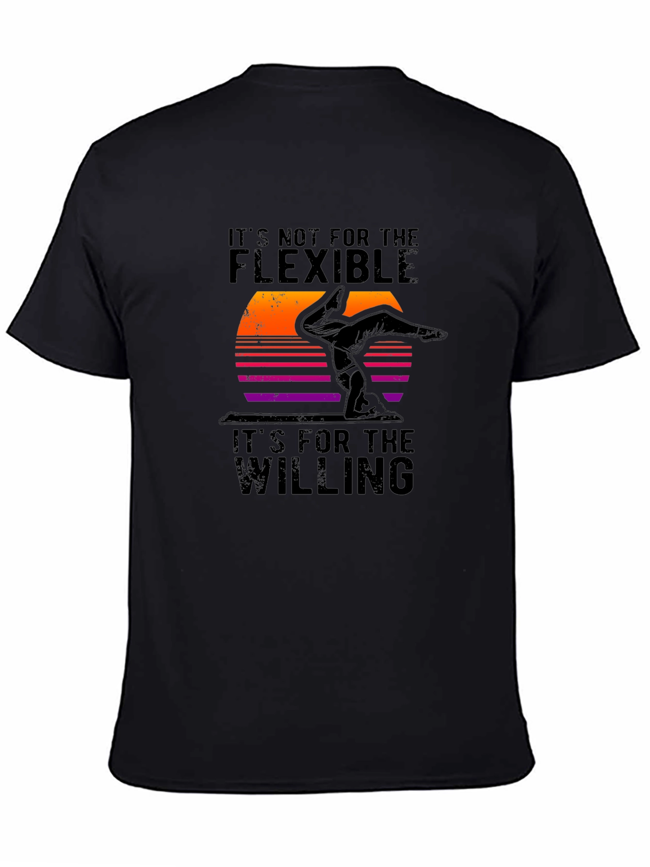 Black Flexible to Willing Retro Graphic Tee view 4