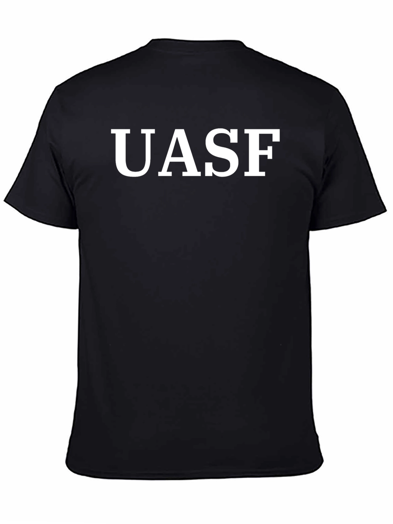 Black UASF Graphic Tee - Black Cotton T-Shirt view 4