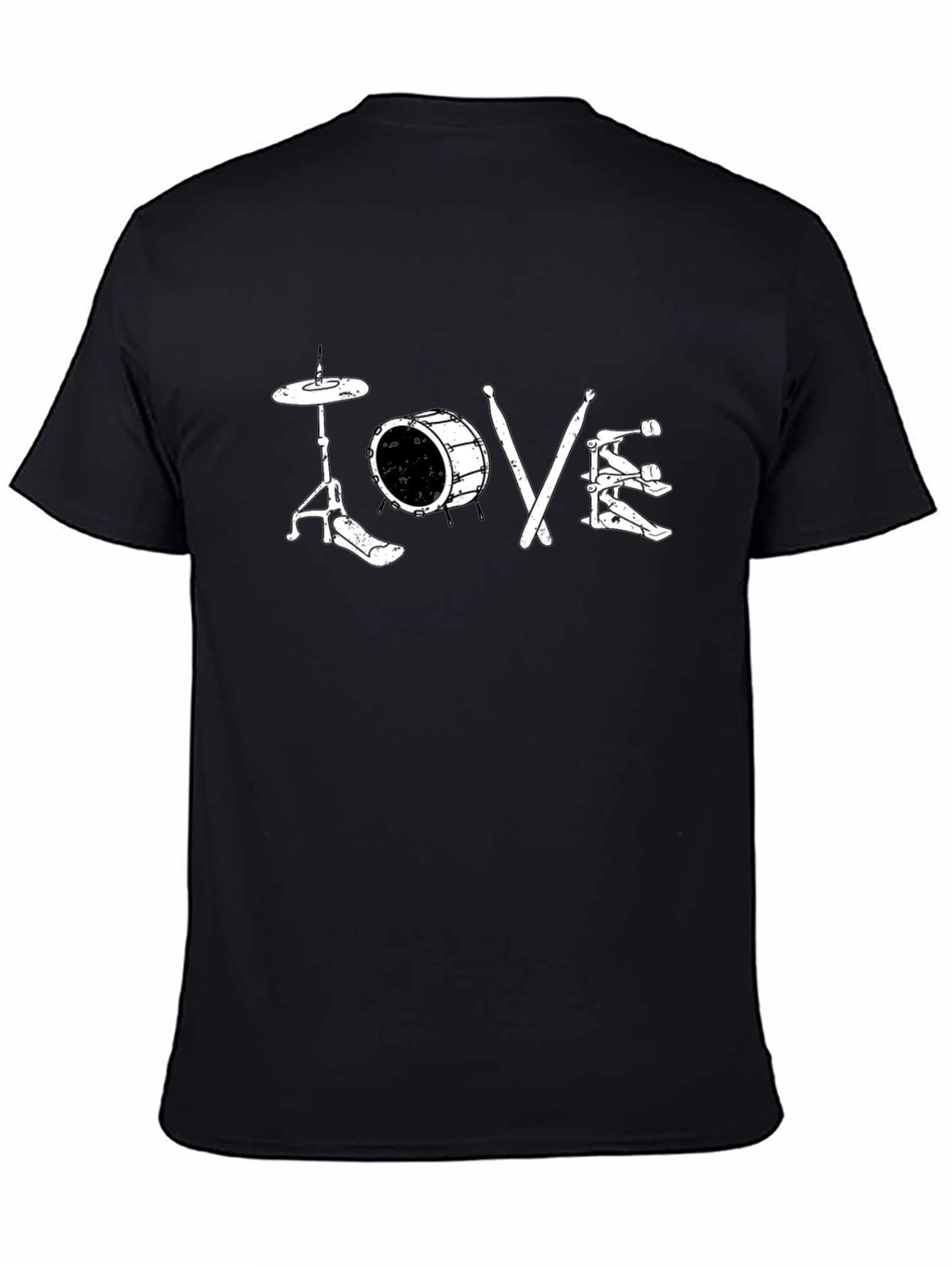 Black Drummer LOVE Graphic T-Shirt view 4