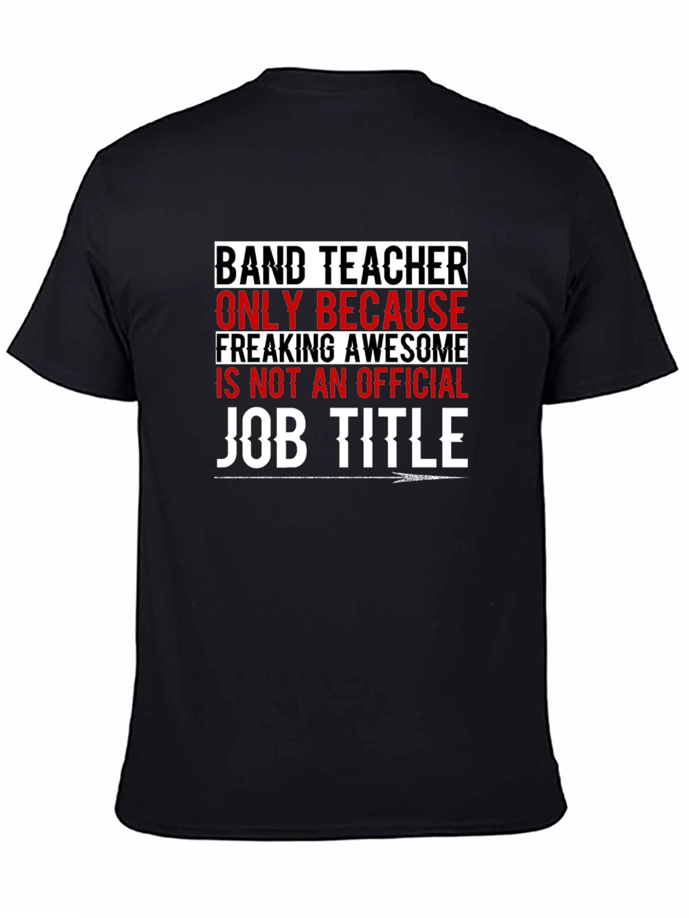 Black Band Teacher Funny T-Shirt view 4