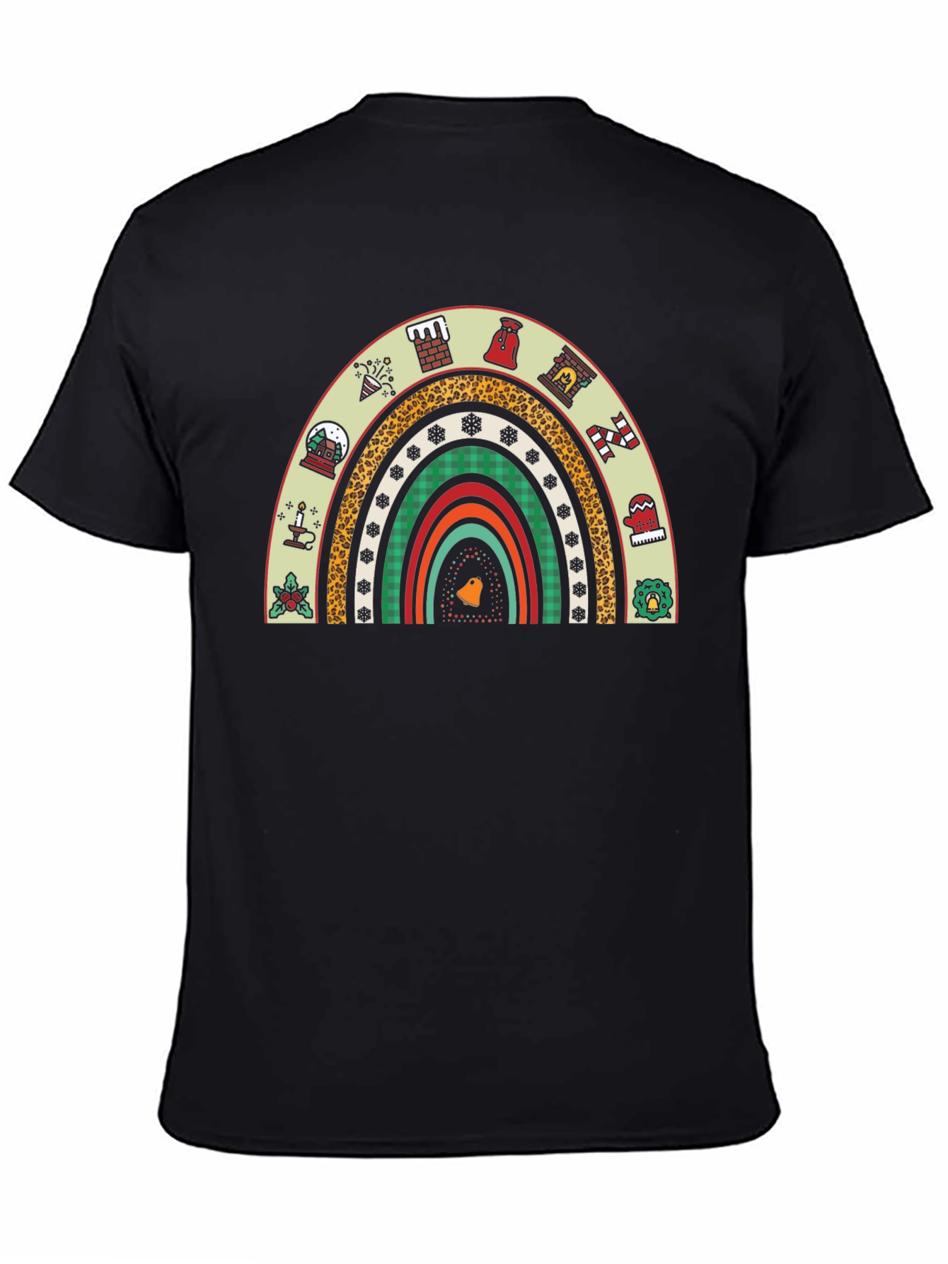 Festive Holiday Rainbow Graphic Tee - 4