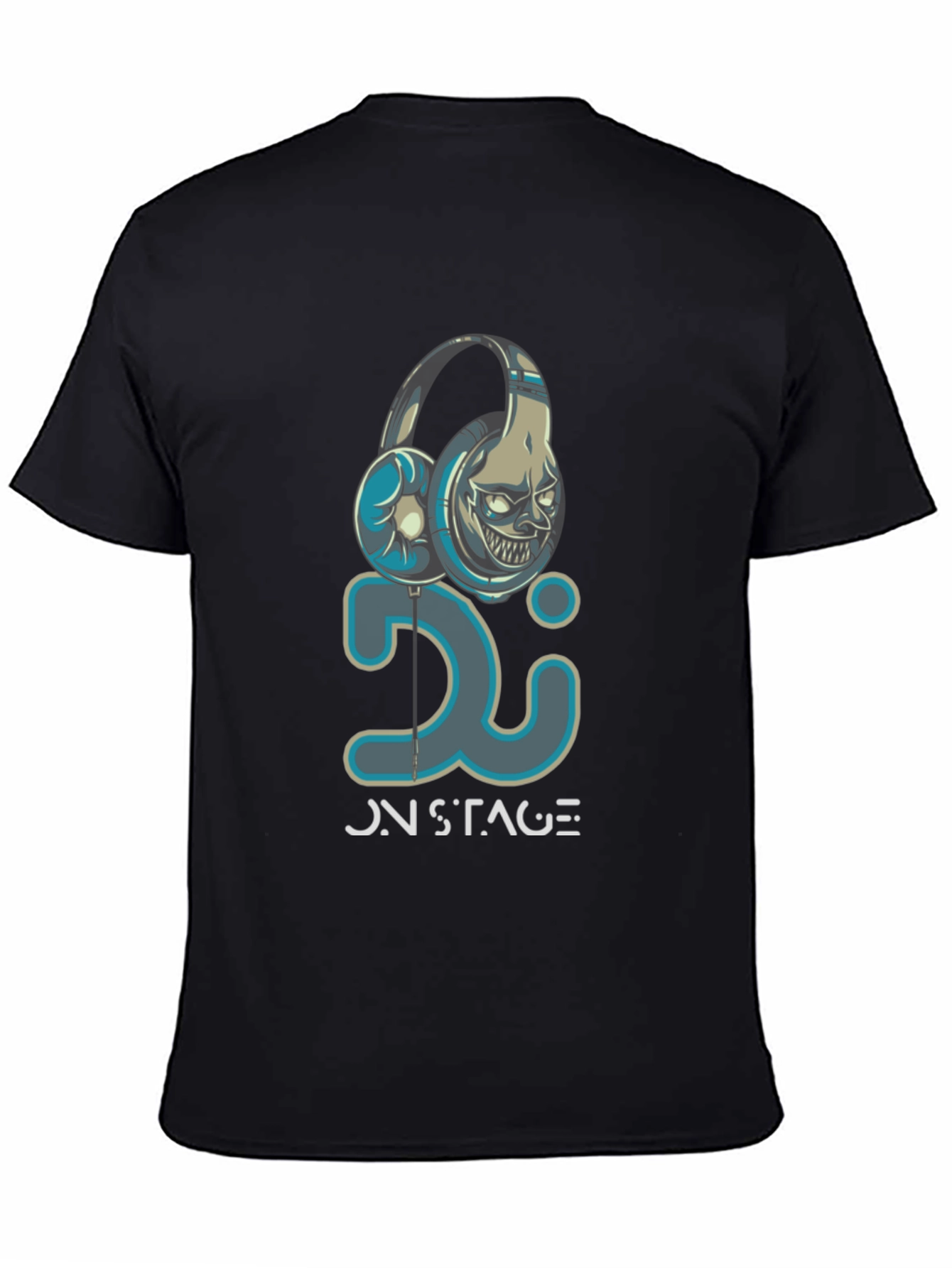 Black DJ Onstage Graphic Tee - Black Cotton Blend view 4