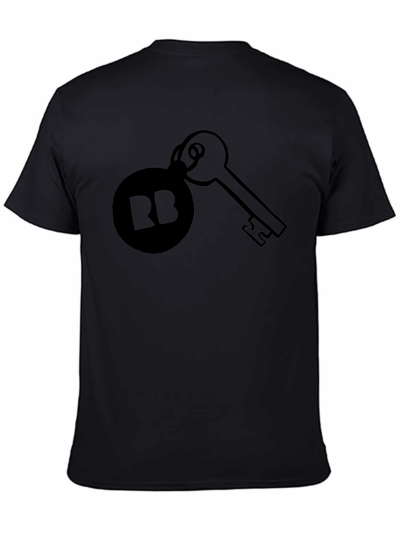 Black RB Key Graphic Tee - Unisex Soft Cotton Shirt view 4