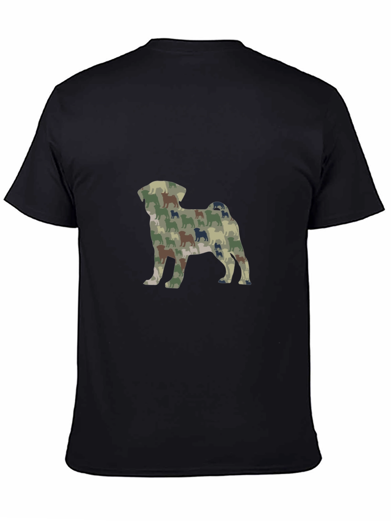 Black Dog Camo Print Black T-Shirt view 4