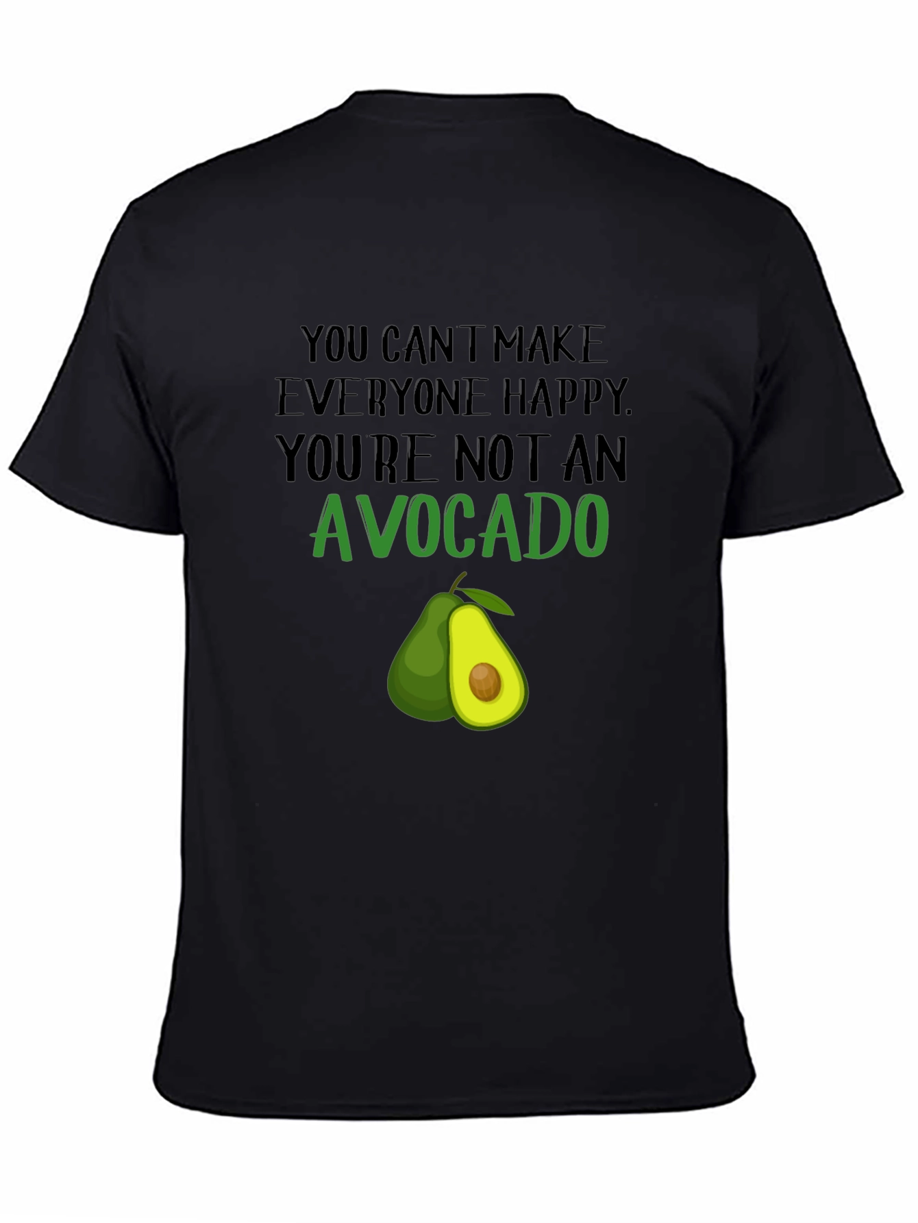 Black Avocado Graphic Tee - Funny Sarcastic T-Shirt view 4