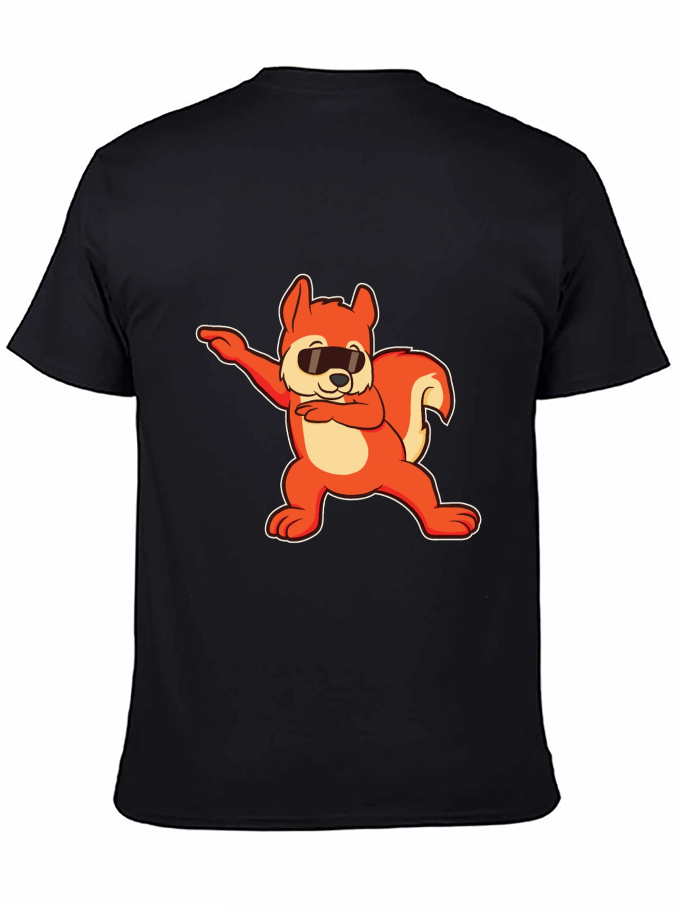 Black Dabbing Squirrel Graphic Tee - Cool & Fun view 4