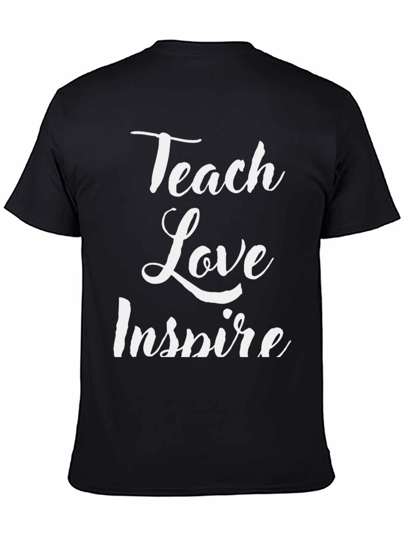 Black Teach Love Inspire T-Shirt view 4