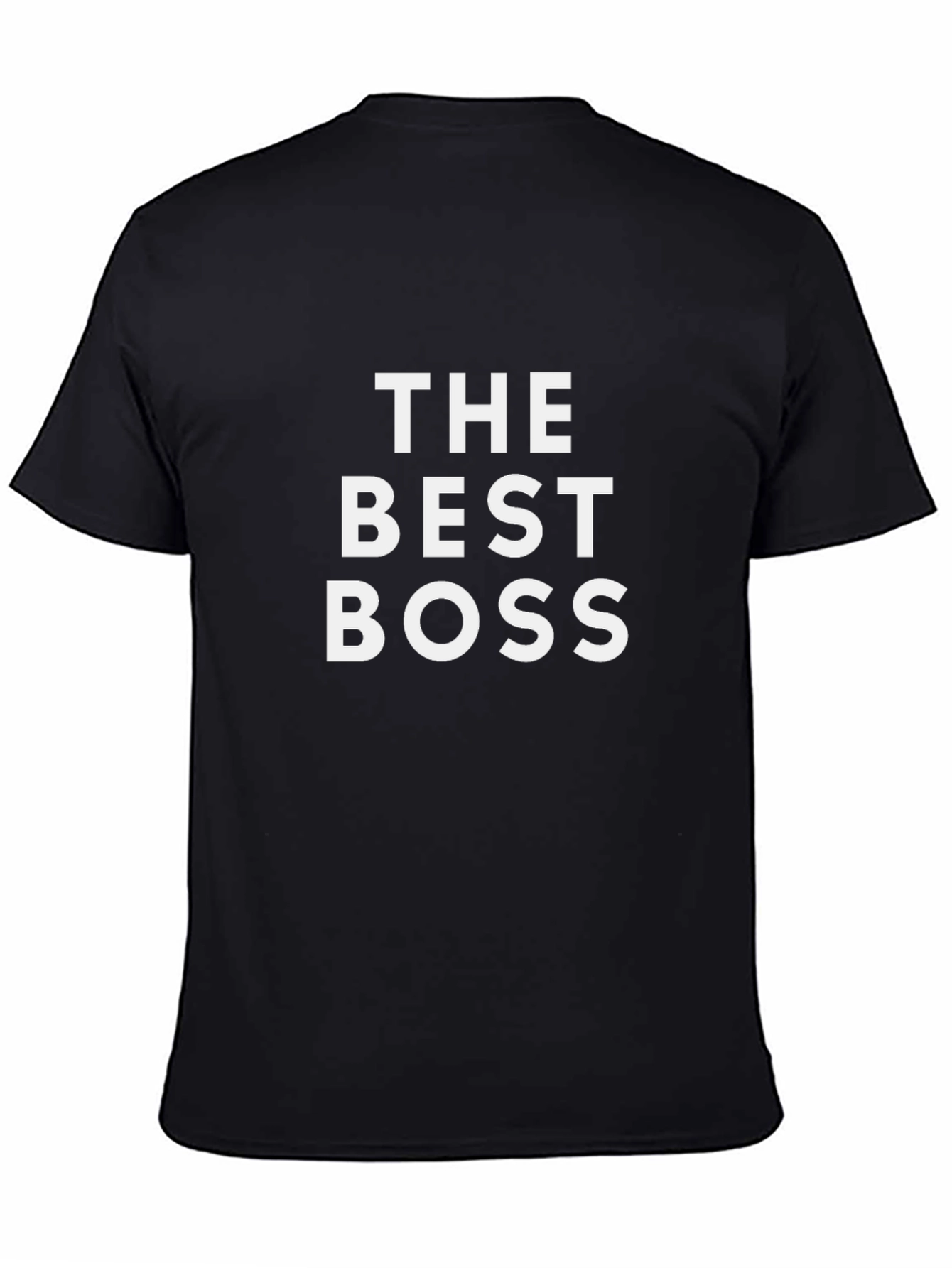 Black The Best Boss T-Shirt - Black Crew Neck view 4