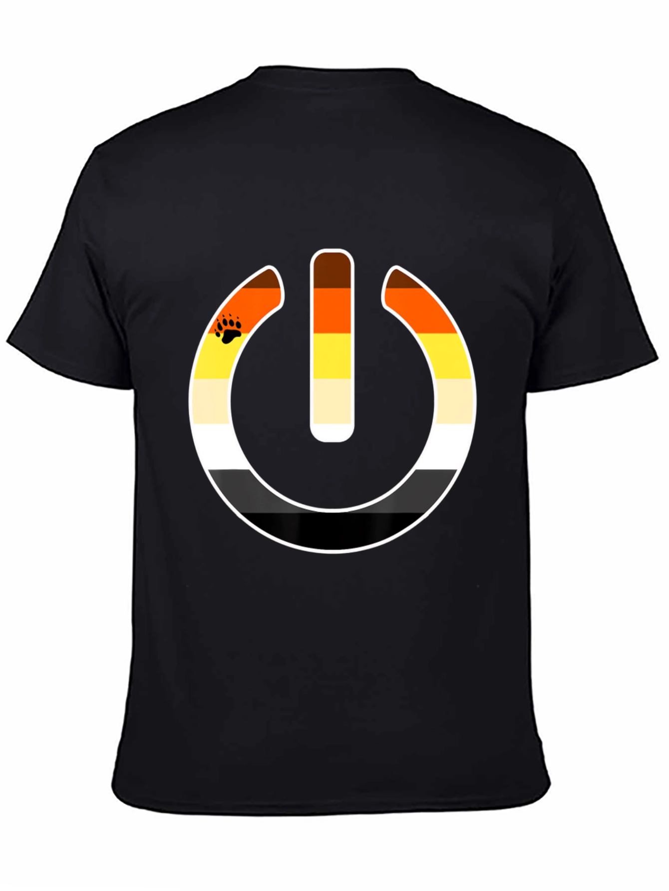 Black Bear Pride Power Symbol Graphic T-Shirt view 4