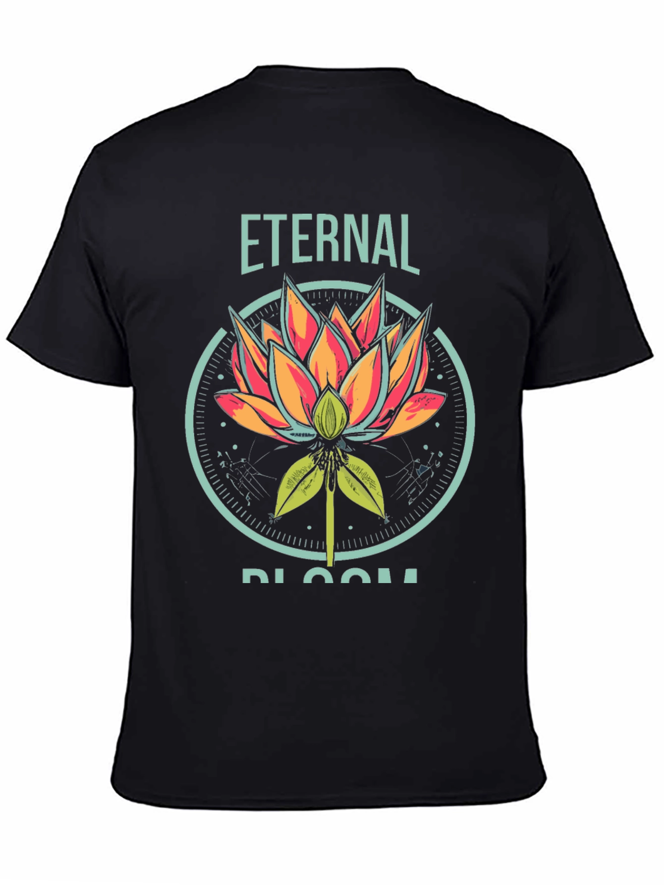 Black Eternal Bloom Graphic T-Shirt - Black view 4