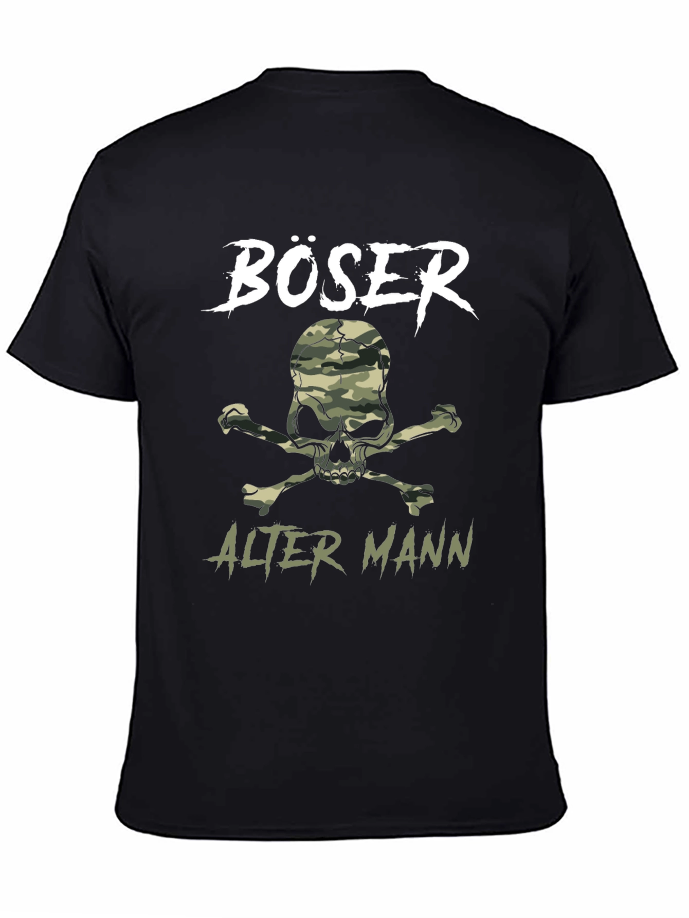 Black Böser Alter Mann T-Shirt view 4