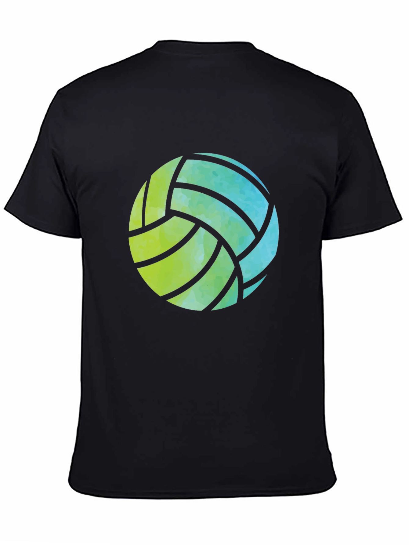 Black Volleyball Graphic Tee - Black Casual Shirt view 4